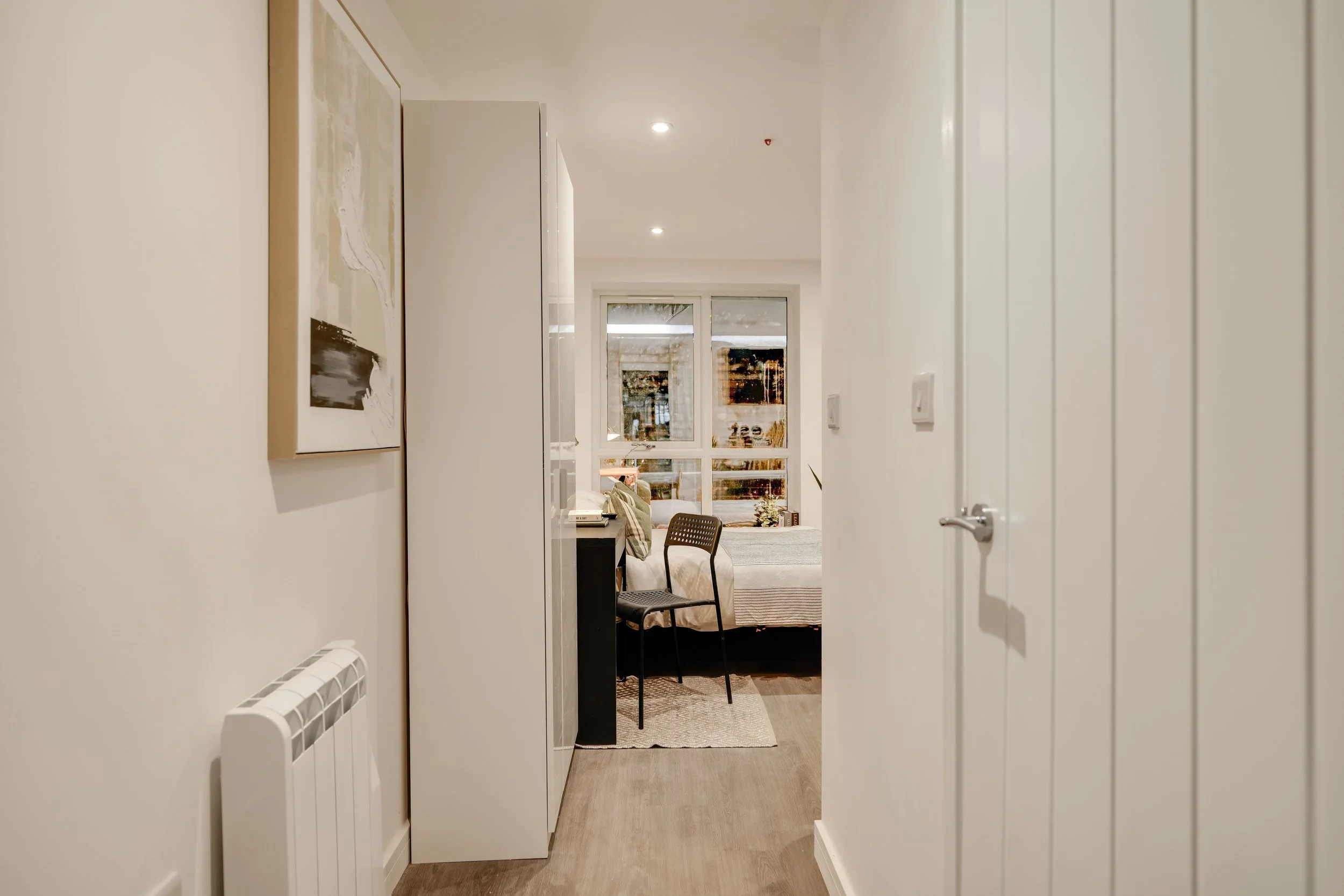Entrance to a private studio apartment with an ensuite