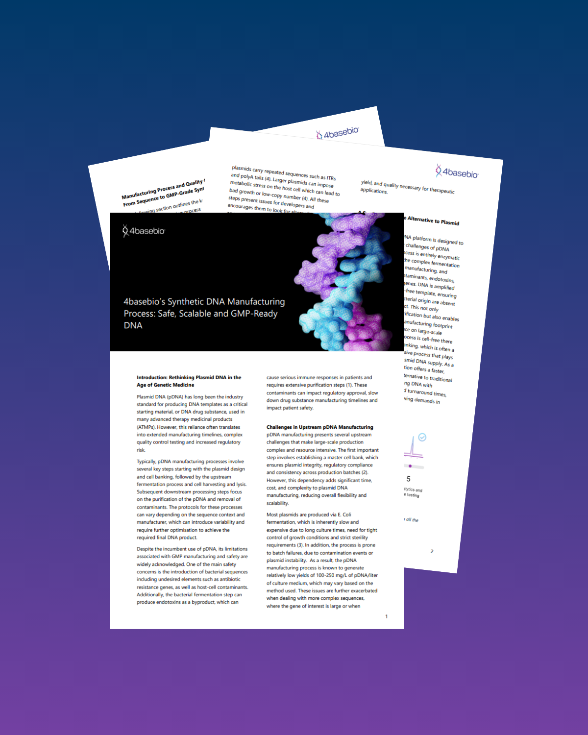 4basebio's synthetic DNA manufacturing process offers safe, scalable and GMP-ready DNA for advanced therapies