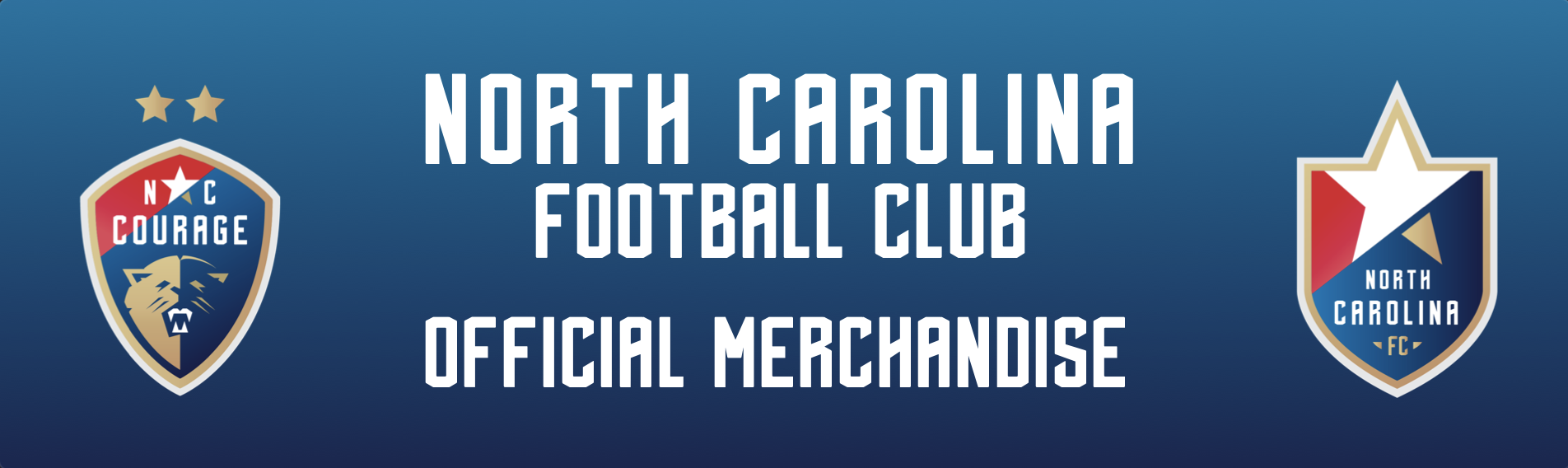 North Carolina Football Club official merchandise banner with team logo and text.