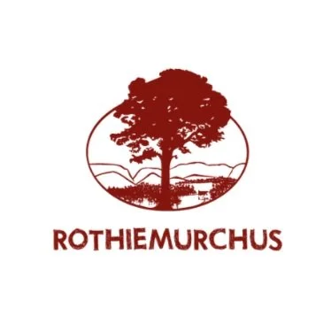 Logo featuring a silhouette of a tree with rolling hills in the background and the text 'ROTHIEMURCHUS' below.