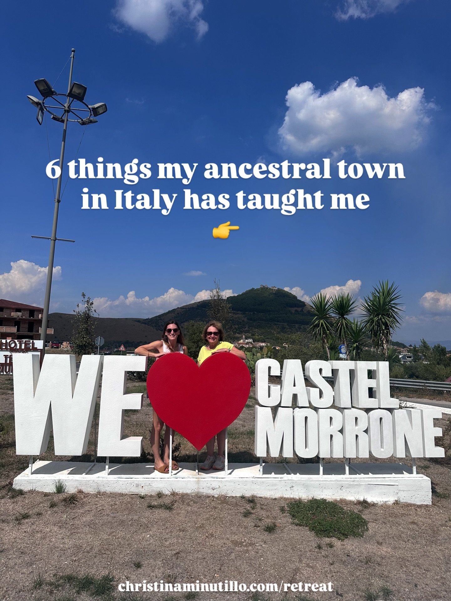 The WHY behind my obsession with the Italian town of my ancestry and why I want to share it with you.

Come to Italy with me and experience these lessons for yourself 🇮🇹 Link in bio.

#castelmorrone #italy #campania #smalltownitaly #italytravel #it