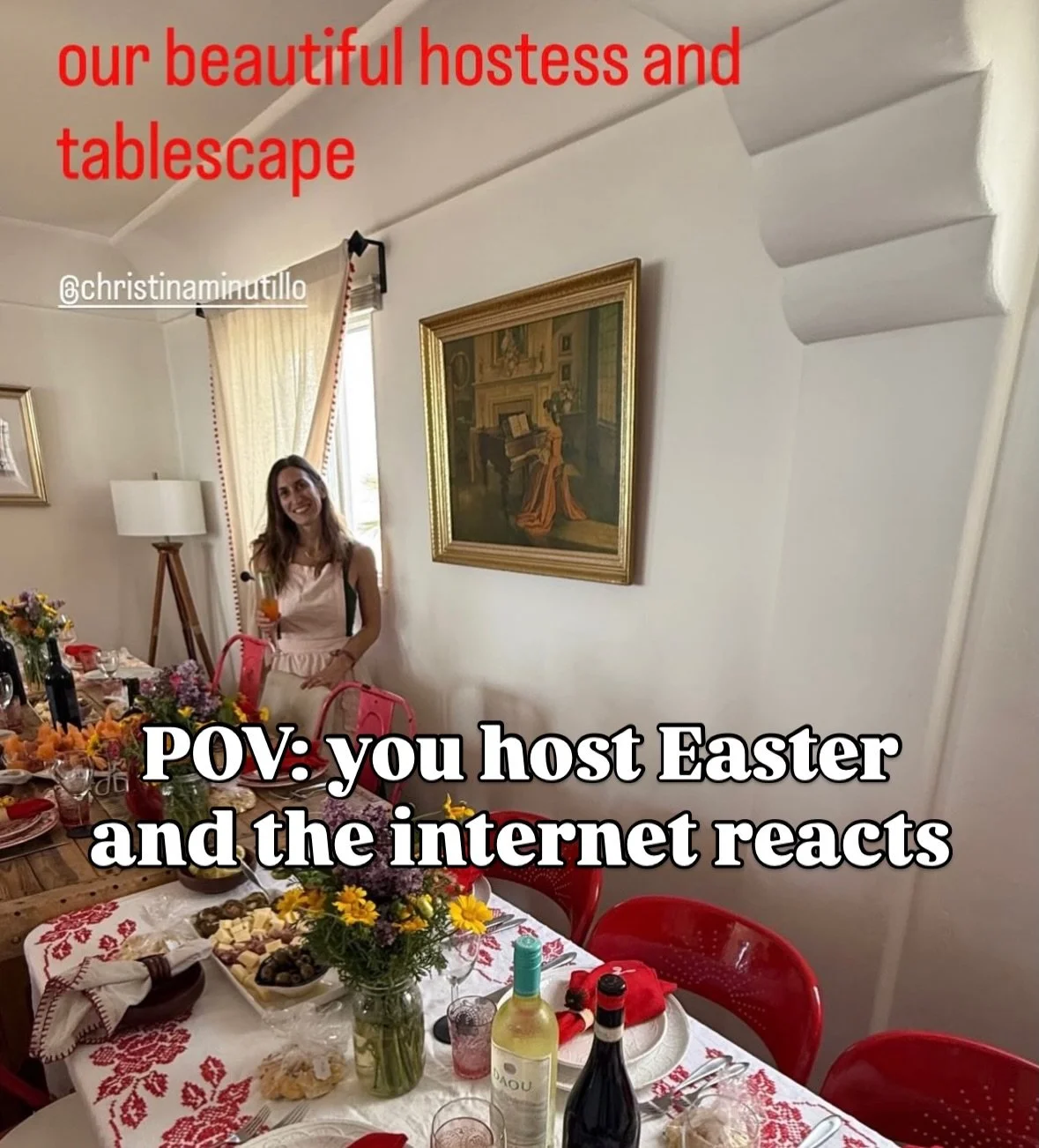 POV: you host Easter and the internet reacts 🥕

I&rsquo;ll take the compliments&hellip; but no restaurant plans yet, for now it&rsquo;s just me, a table, and the joy of feeding people I love 🇮🇹❤️

#hostesswiththemostess #hostesslife #easter #hosti