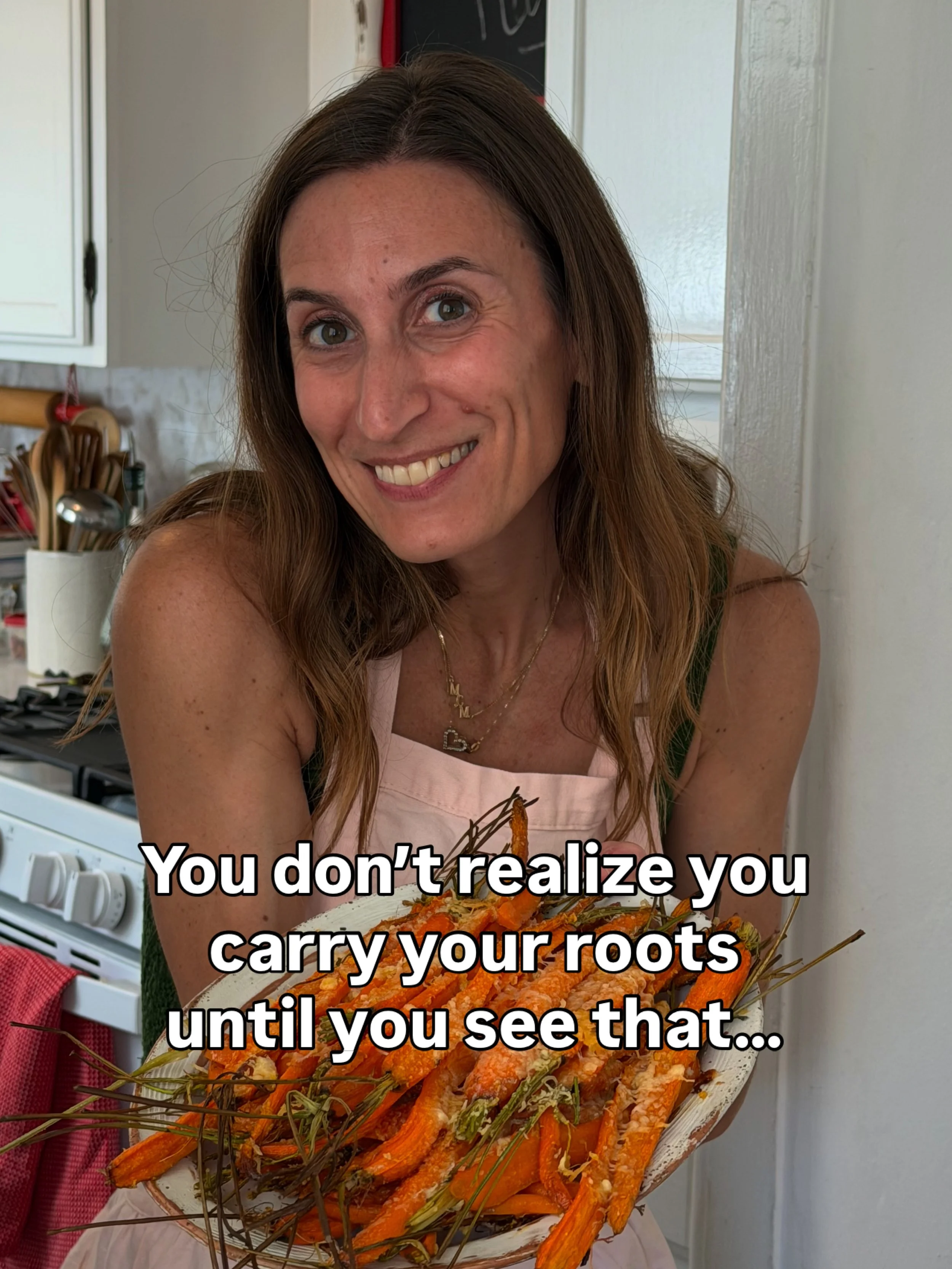 You don&rsquo;t always notice the things you inherit.

Then one day, you look around at your life &mdash; 
the way you cook for people, gather everyone around a table, spend time in the kitchen, grow things, care for people through food &mdash; and r