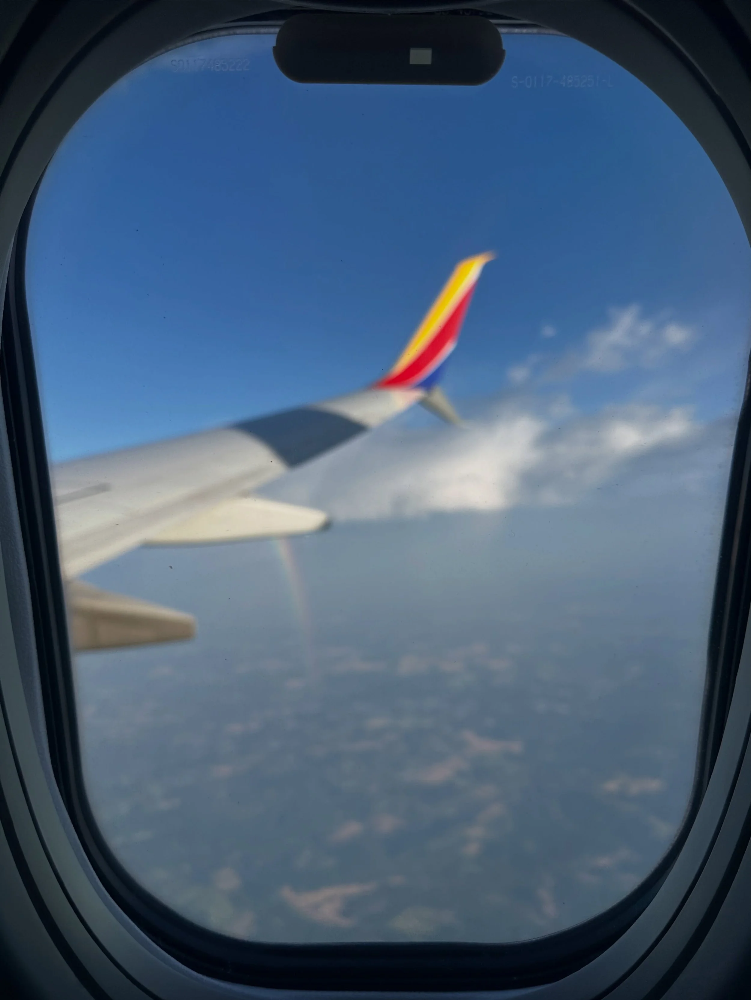 A rainbow from the plane window during a really uncertain moment this week.

It made me think about life, gratitude, and how quickly things can shift.

Travel has always been part of my story, but sometimes it&rsquo;s also a reminder to slow down and