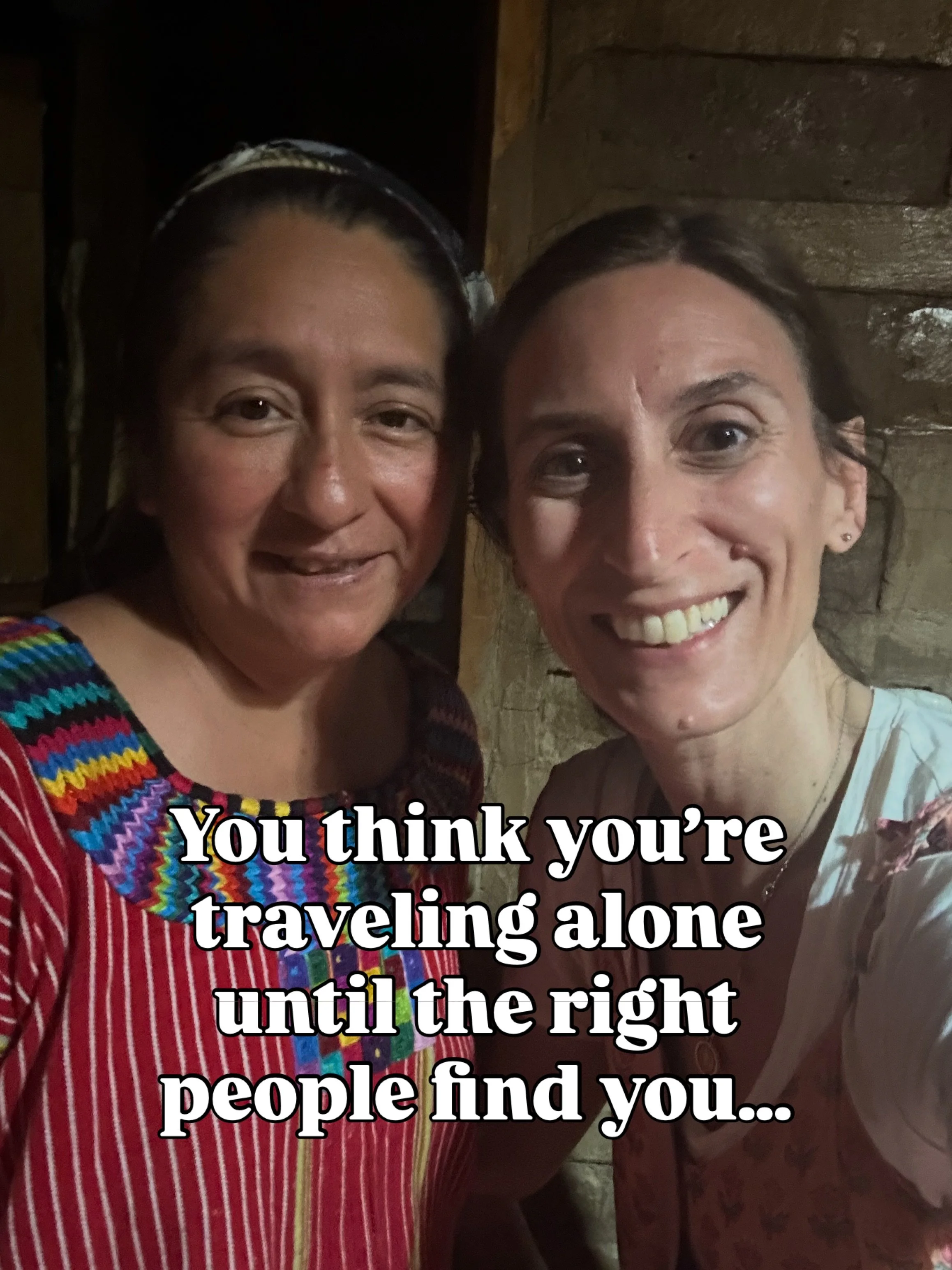 You think you&rsquo;re traveling alone&hellip; until the right people find you.

One of my favorite parts of solo travel is the unexpected connections you make along the way. The people you meet for a moment, a meal, a conversation&hellip; and someho