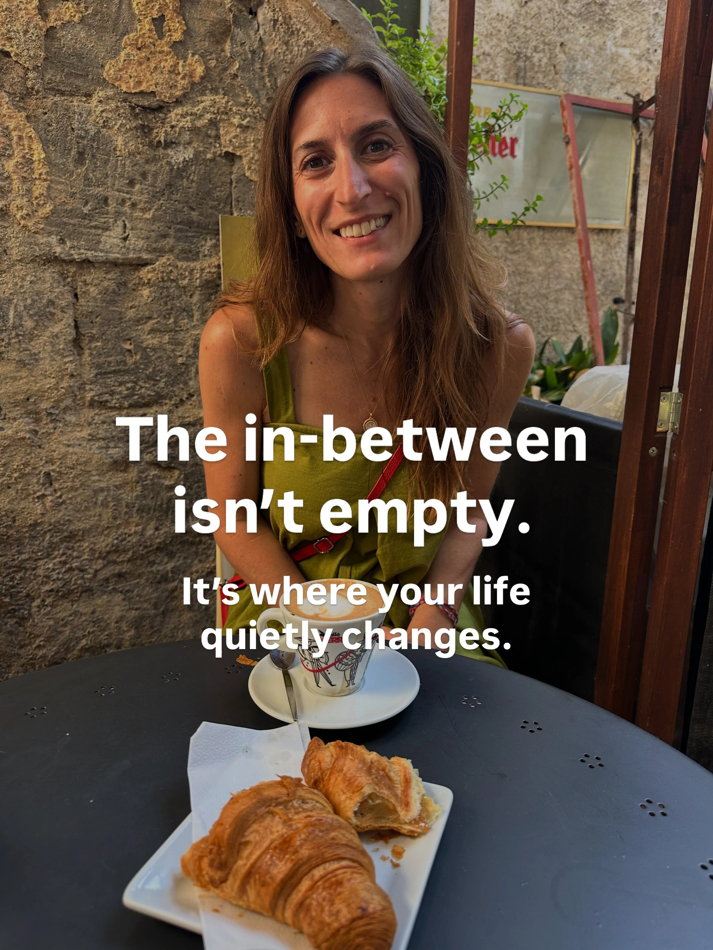 I&rsquo;m learning that the in-between isn&rsquo;t empty.

It&rsquo;s the space where you explore, take the next step, and discover what&rsquo;s possible.

You don&rsquo;t need to have everything figured out. Keep following what lights you up, stay o