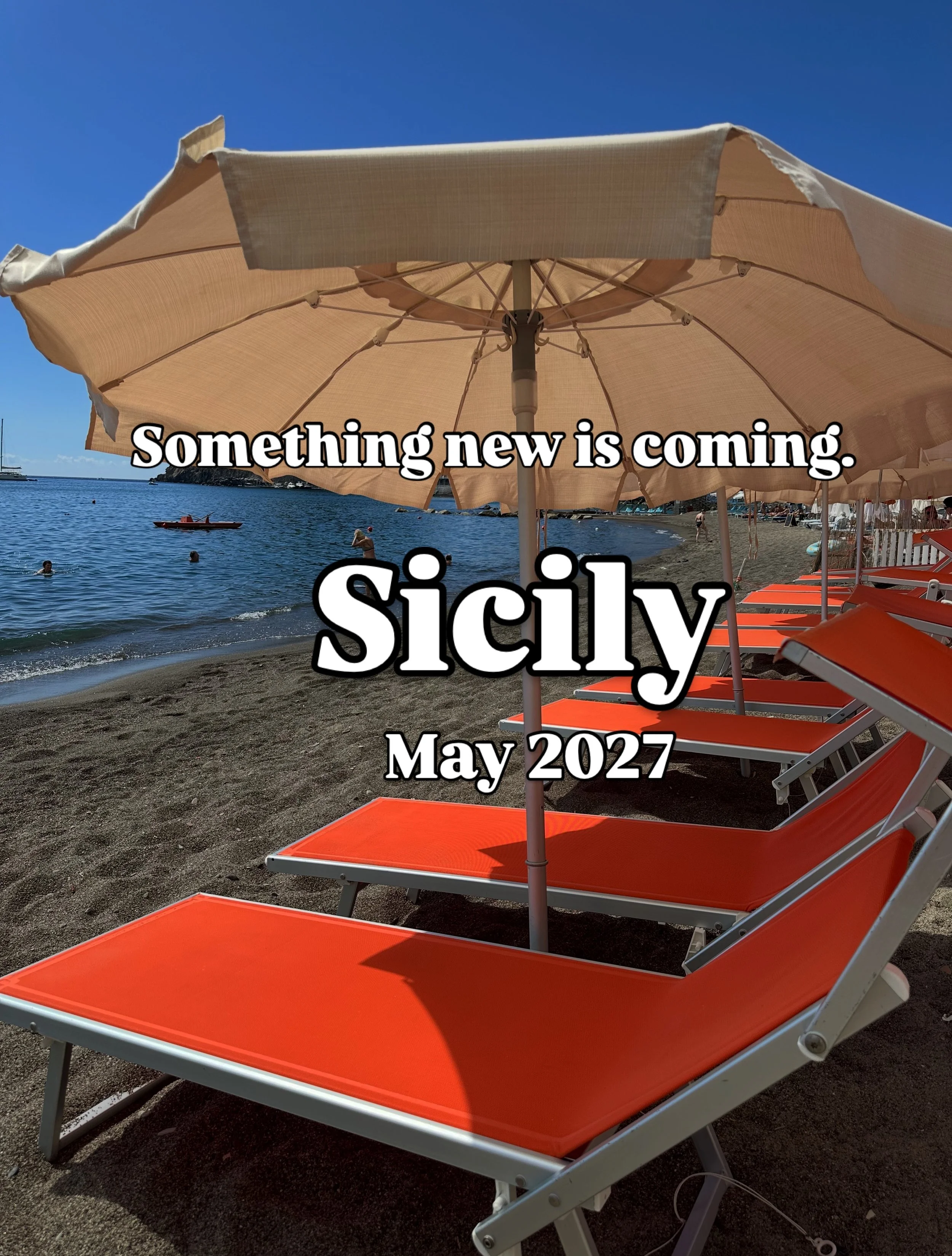 Something 🇮🇹🇮🇹 is coming!
We&rsquo;re going to Sicily and we&rsquo;re inviting you to come!

Think food and wine, coastal adventures, local traditions, beautiful landscapes, and the kind of experiences that make you feel connected to a place inst