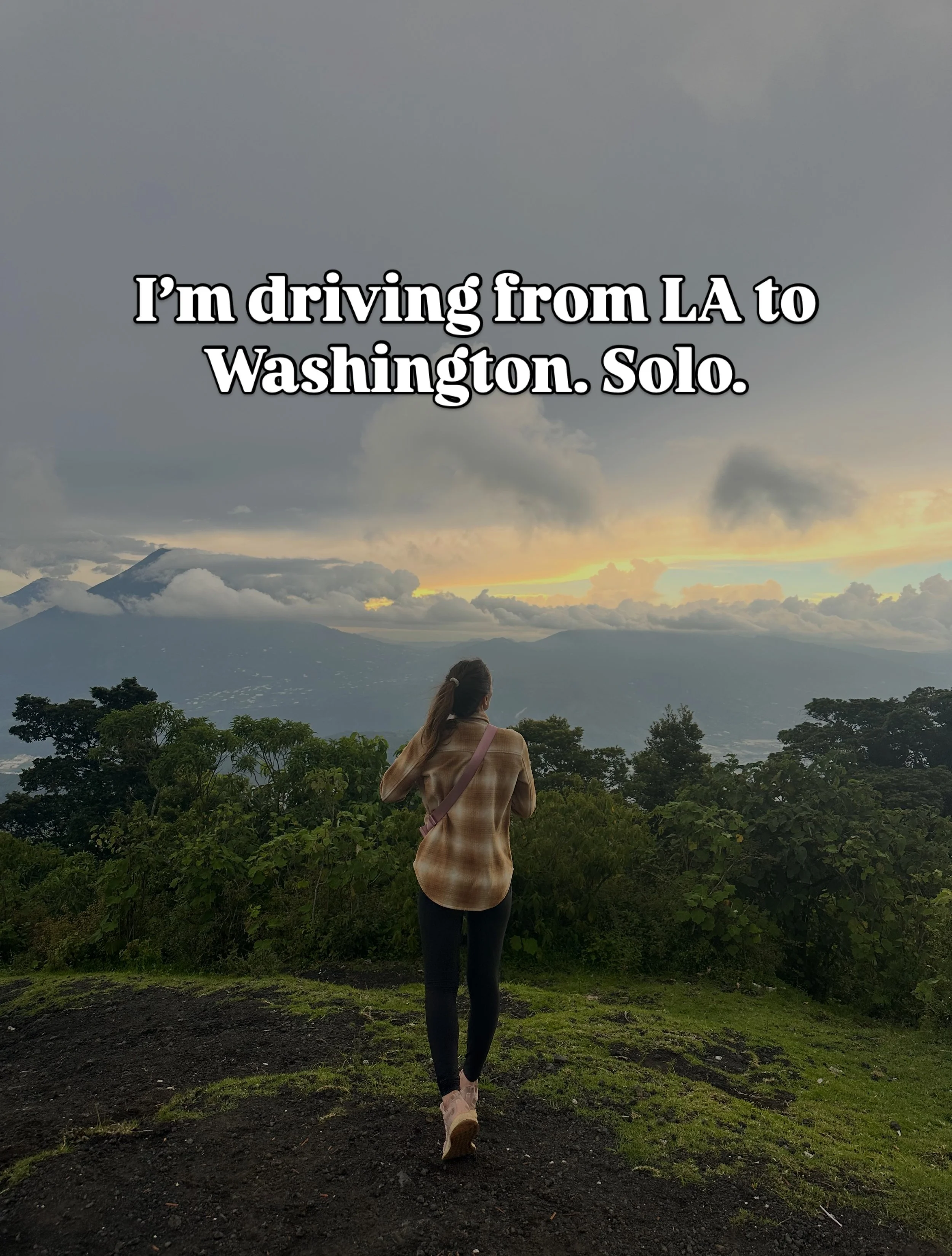 This weekend, I&rsquo;m taking myself on a completely solo road trip from LA to Washington. 🚗

I&rsquo;m seeing how far I can get on the first day, camping in my car at the concert, and finding interesting places to stop! Drop a comment for any stop