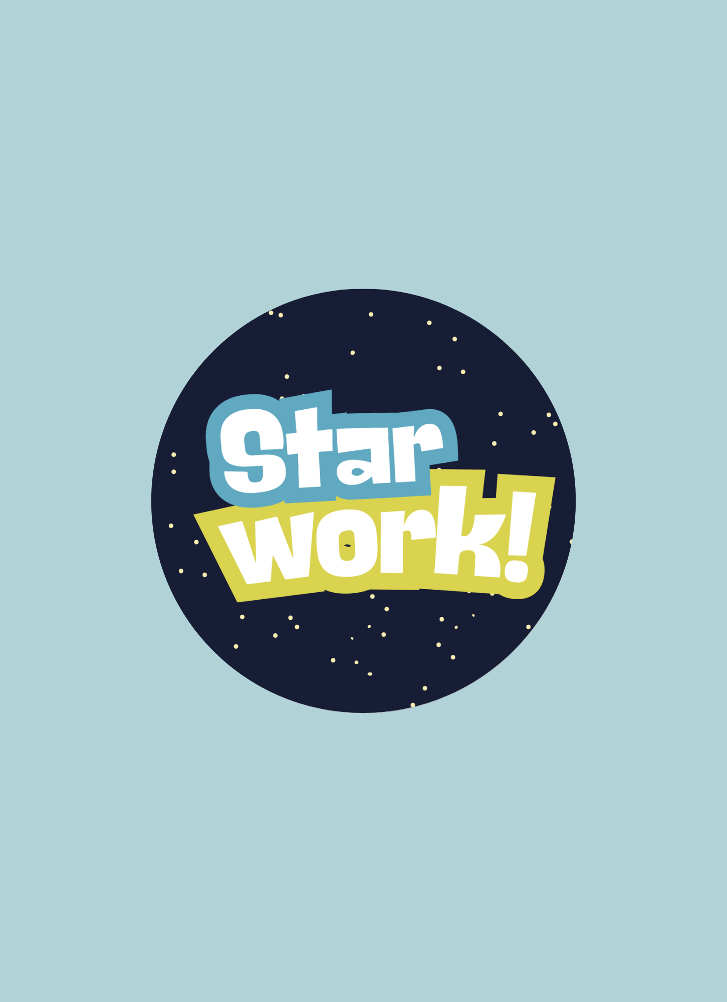 Star Work Reward Stickers - Pack of 70 (25mm Round) - Seeking the Stars