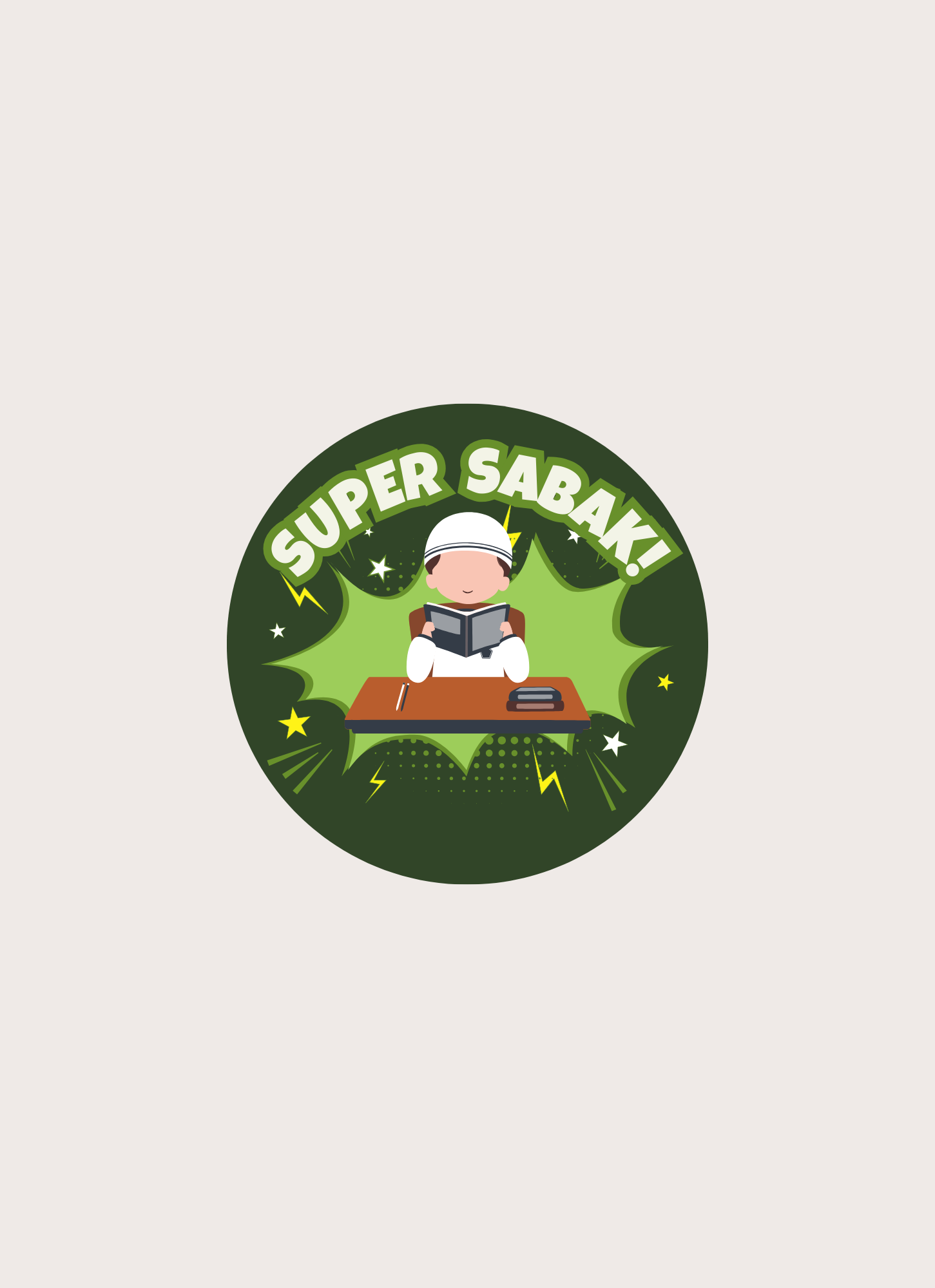 Boys Comic Super Sabak Reward Stickers - 70 Stickers 25mm Round