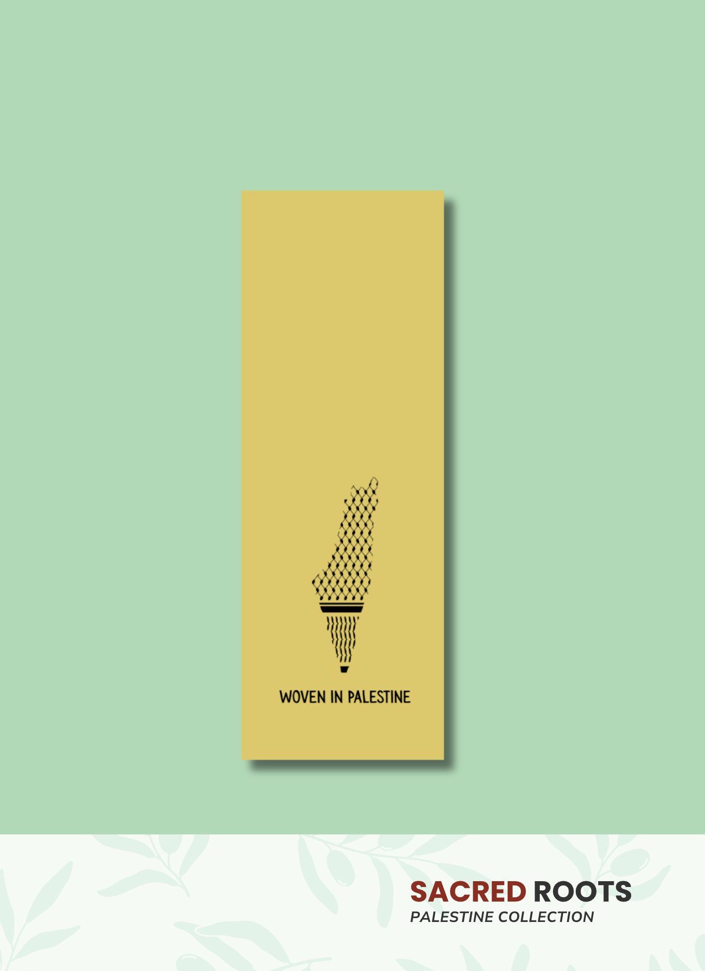 Woven in Palestine Map Bookmark