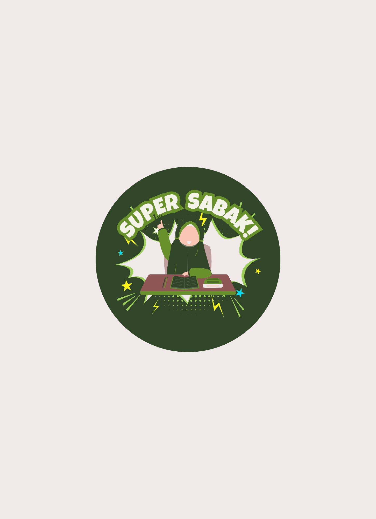 Girls Comic Super Sabak Reward Stickers - 70 Stickers 25mm Round