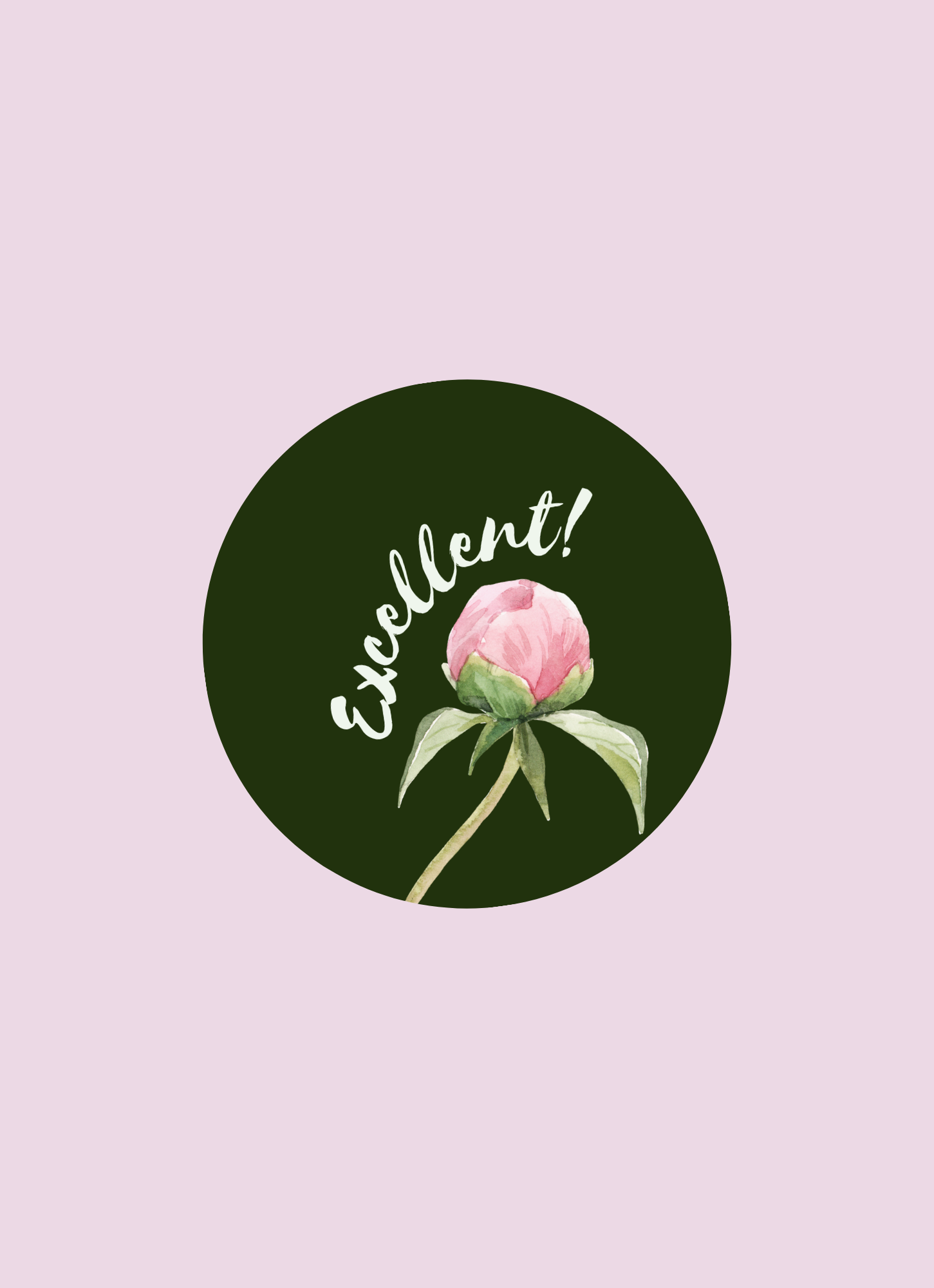 Green Floral Reward Stickers - Pack of 70 (25 mm Round)