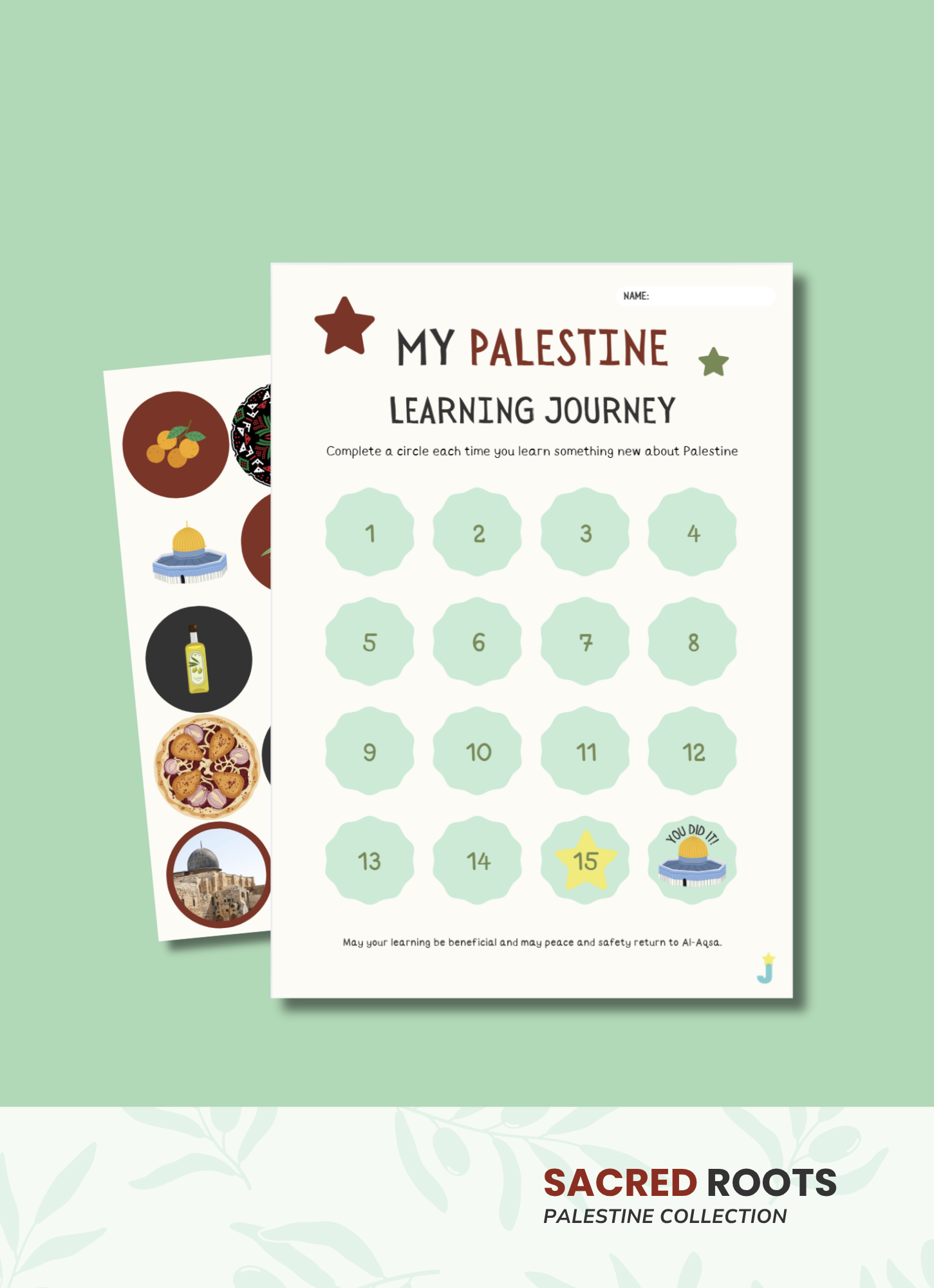Palestine Learning Journey A4 Chart