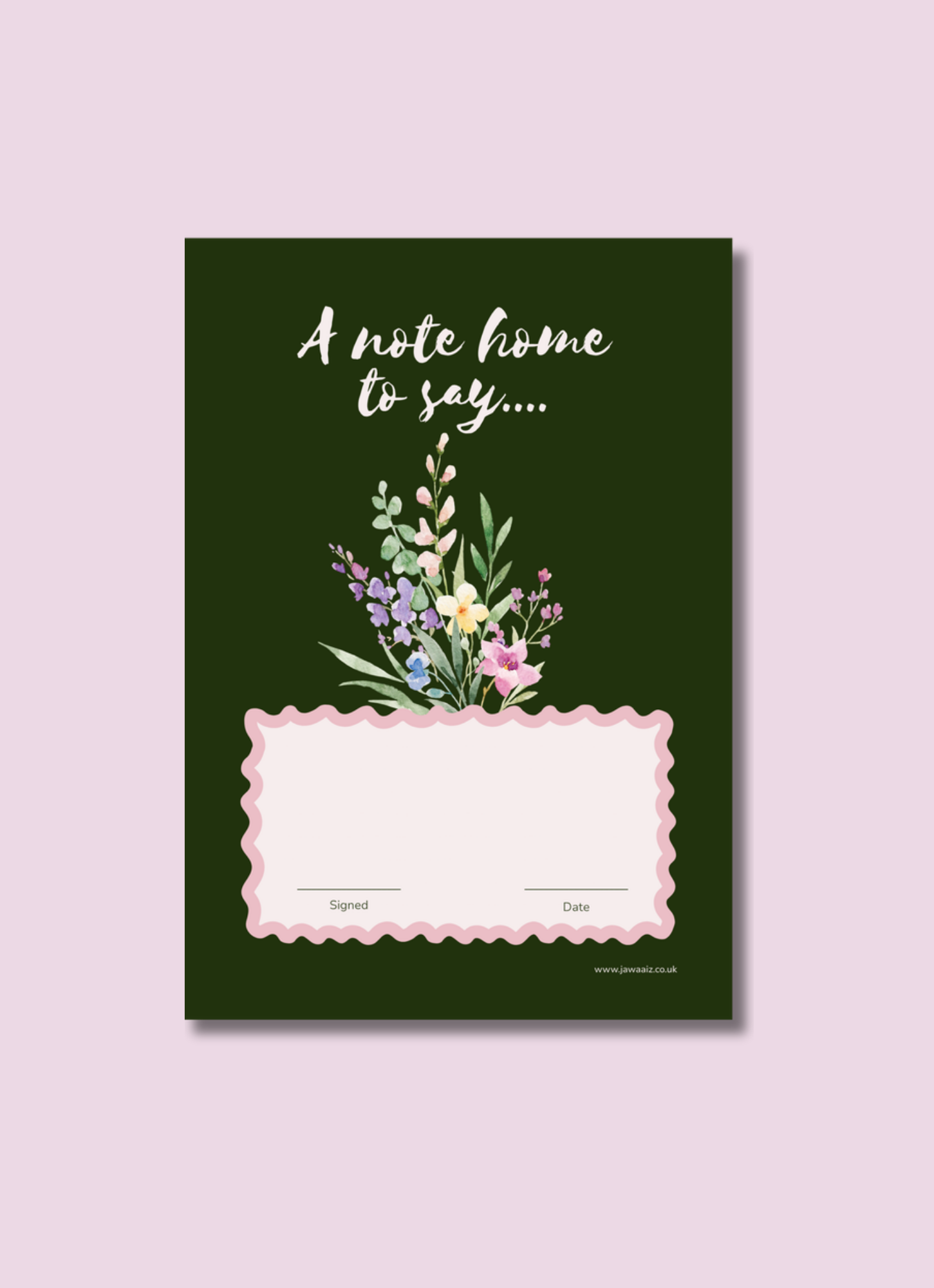 Note Home Praise Pad - 50 Pages (A6) - Floral Collection