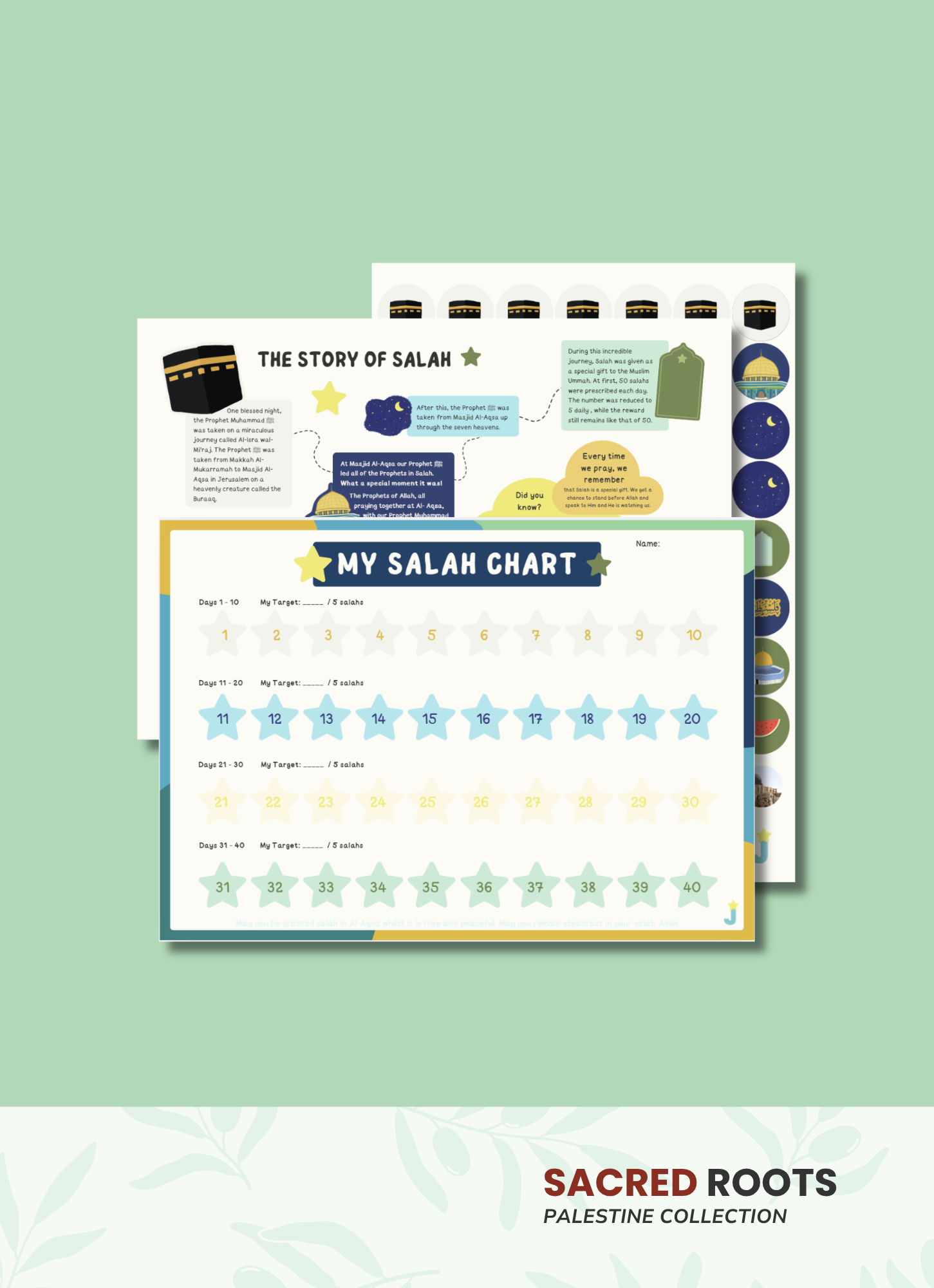 Salah Habit Tracker A4 Chart