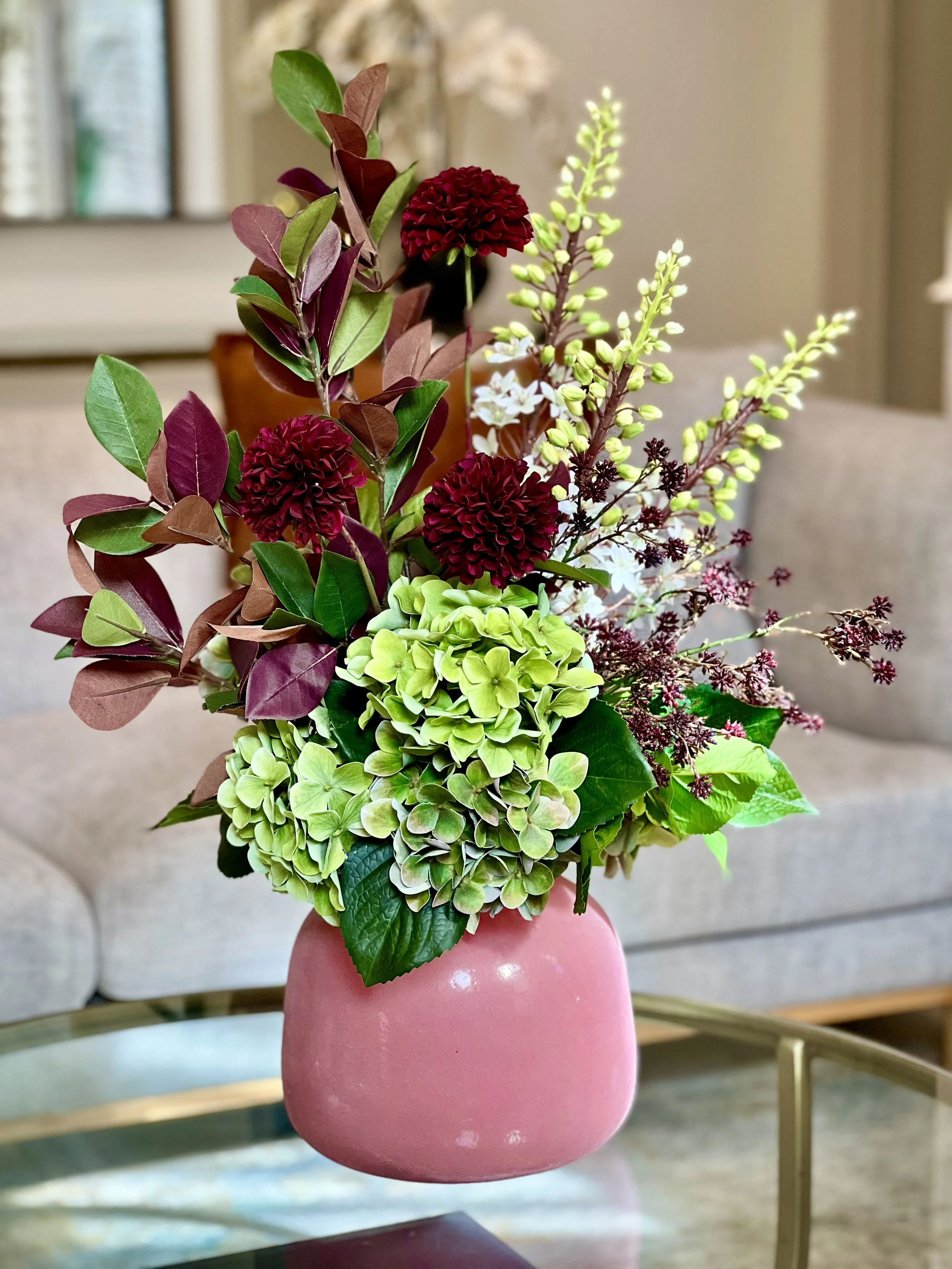 London Plum - Faux Flower Arrangement - Large