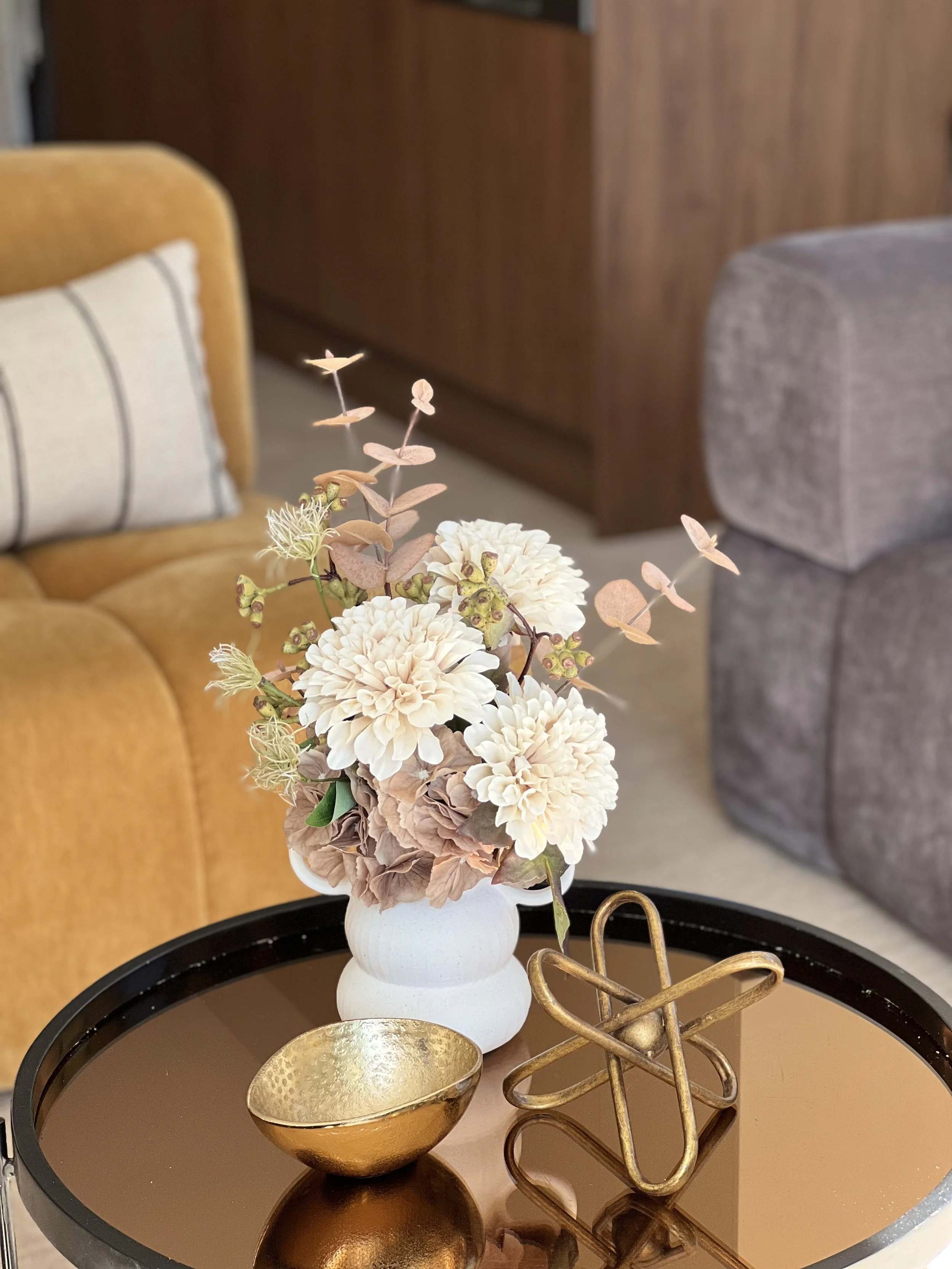 Winter Garden - faux flower arrangement