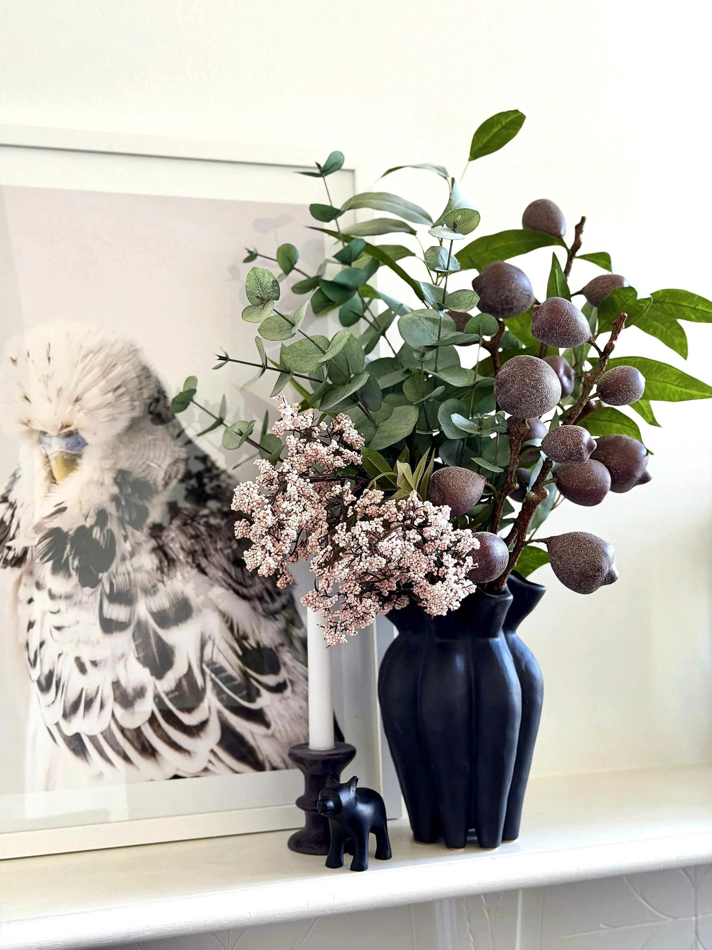 Fig Spray Black - Faux Flower Arrangement