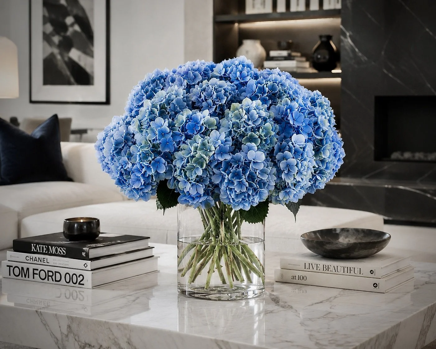 Faux - Hydrangea Light Blue