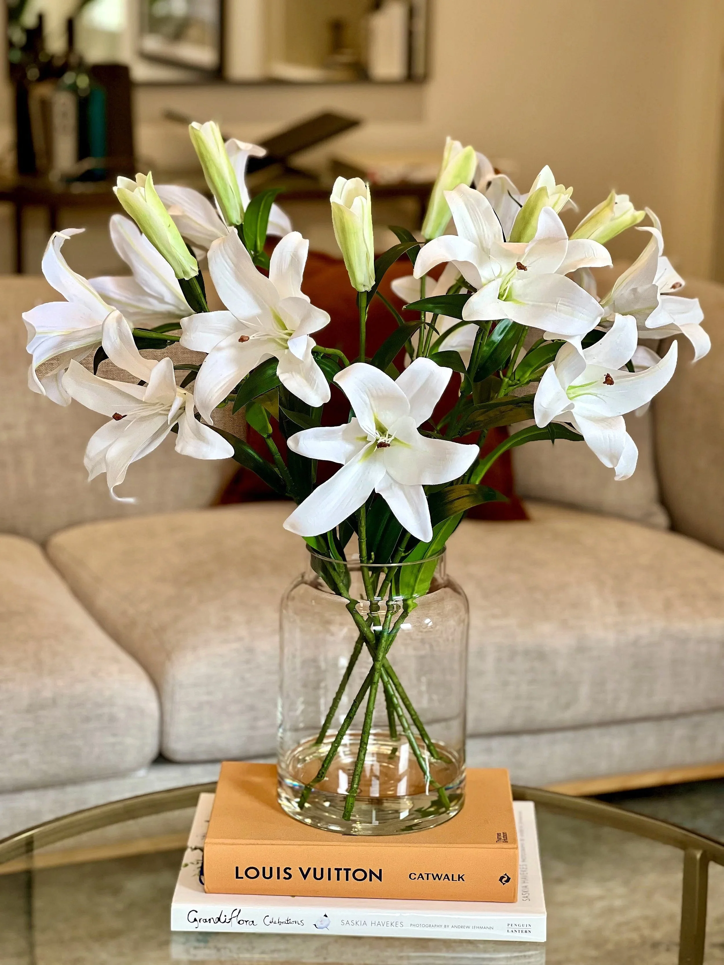 White Lilies - Faux Flower Arrangement