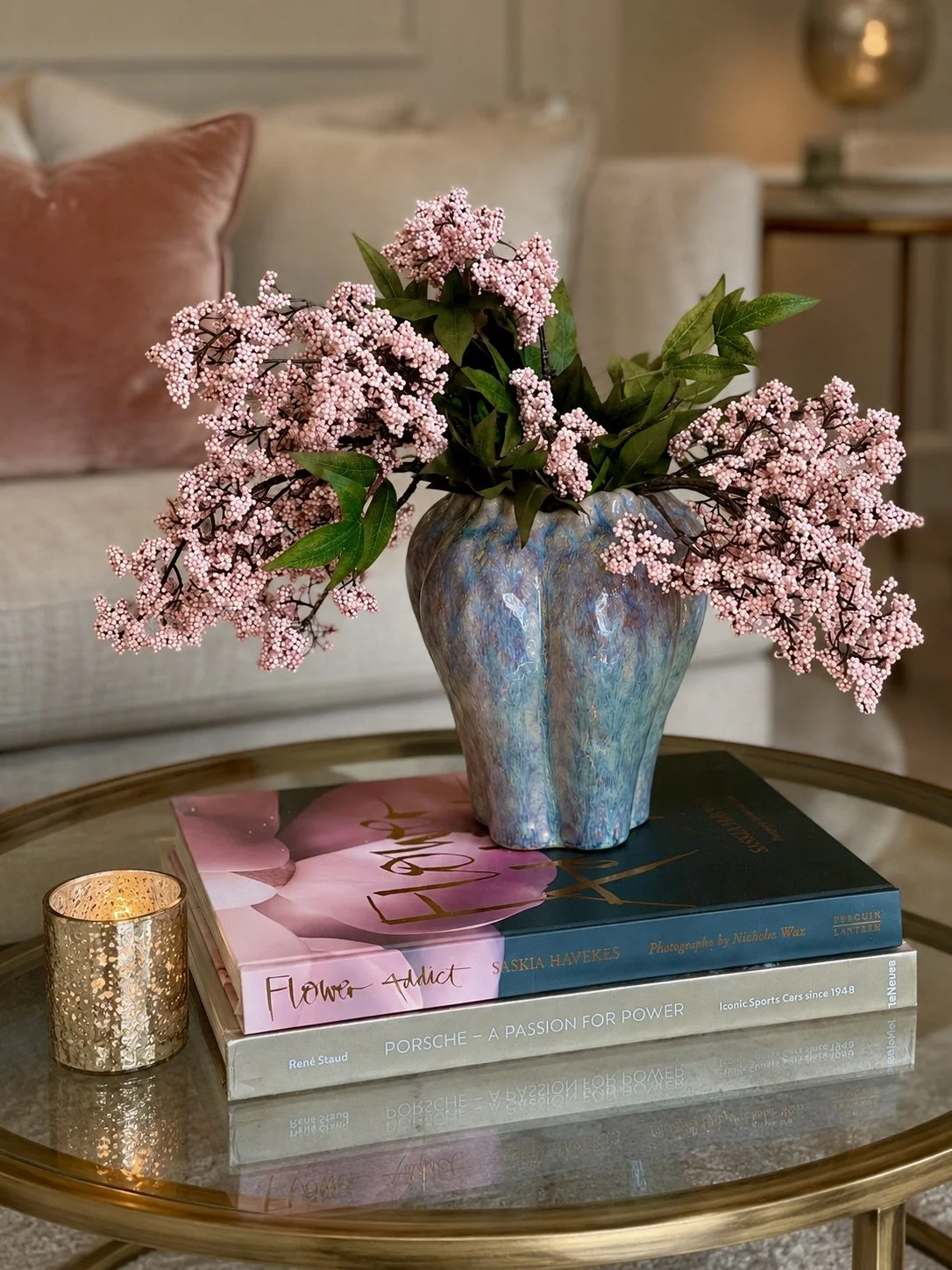 Pink Berry Luxe - Faux Flower Arrangement - SOLD OUT