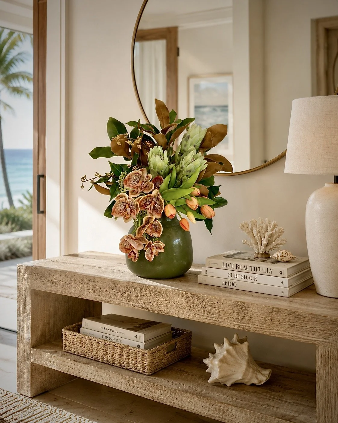 Avalon Green - Faux Flower Arrangement