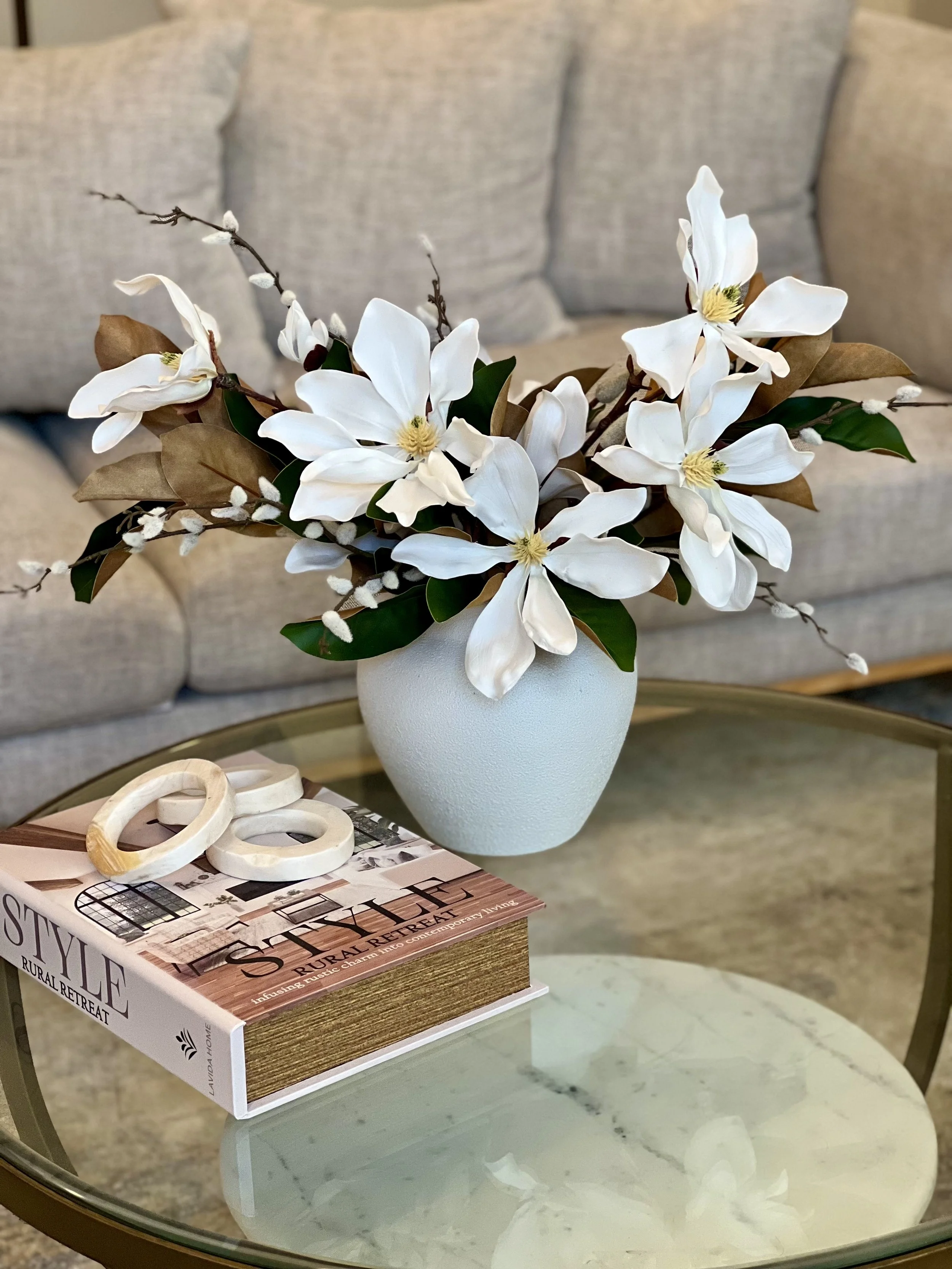 Japanese Magnolia - Faux Flower Arrangement ( SOLD OUT )