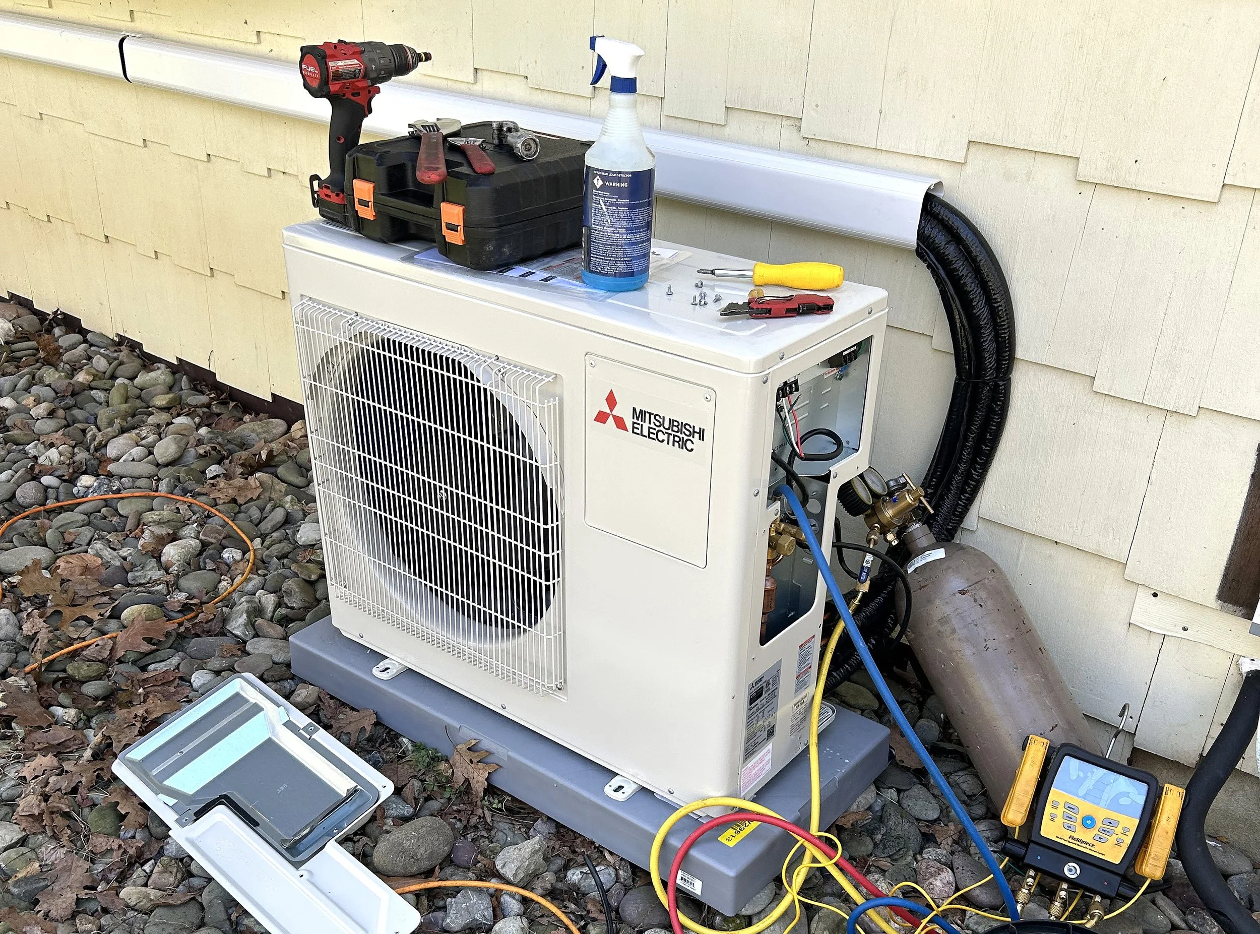 hvac installation in progress