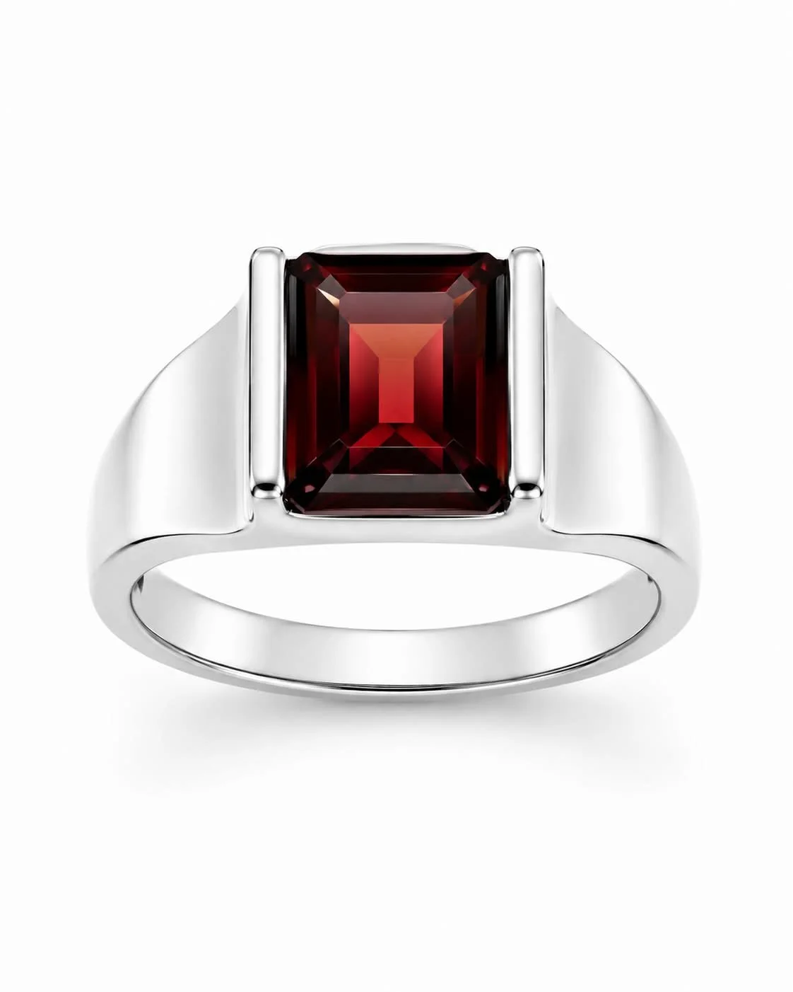 RG143 Gold garnet Uni Ring ZELYA