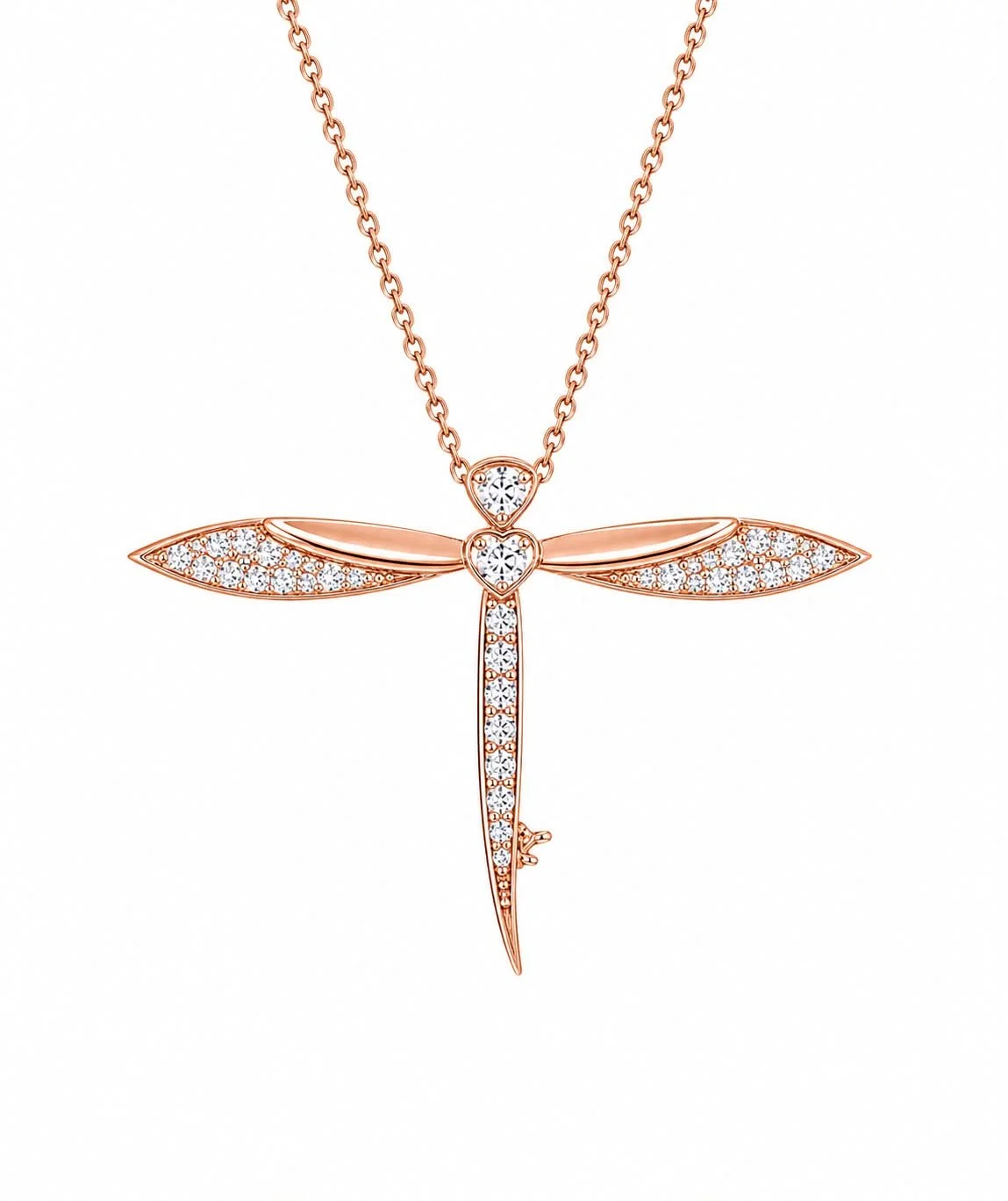 RG 148 Rosegold Necklace,Brooch Dia 14 ct CLYA