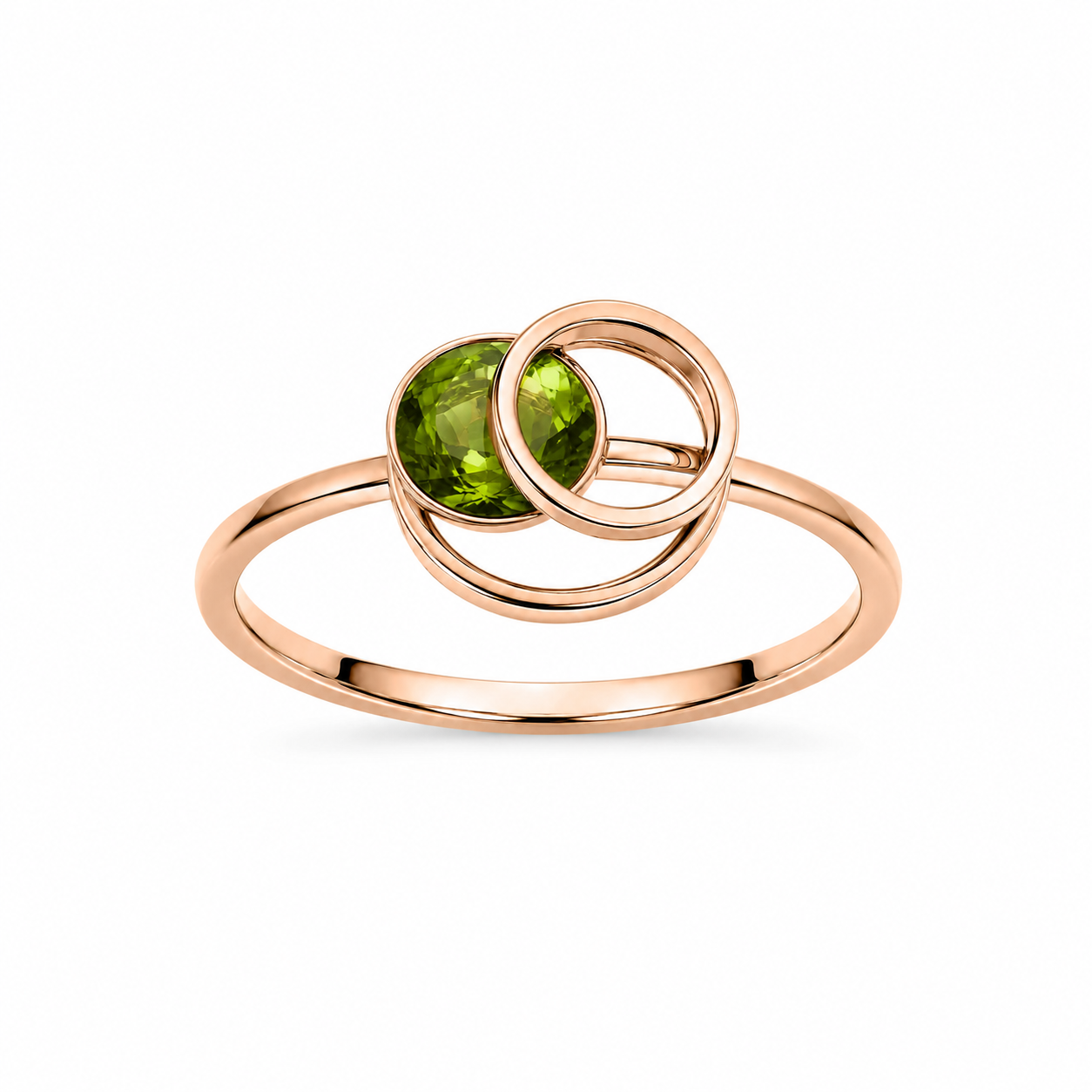 RG195 Rosegold moldavite Earring LORYA