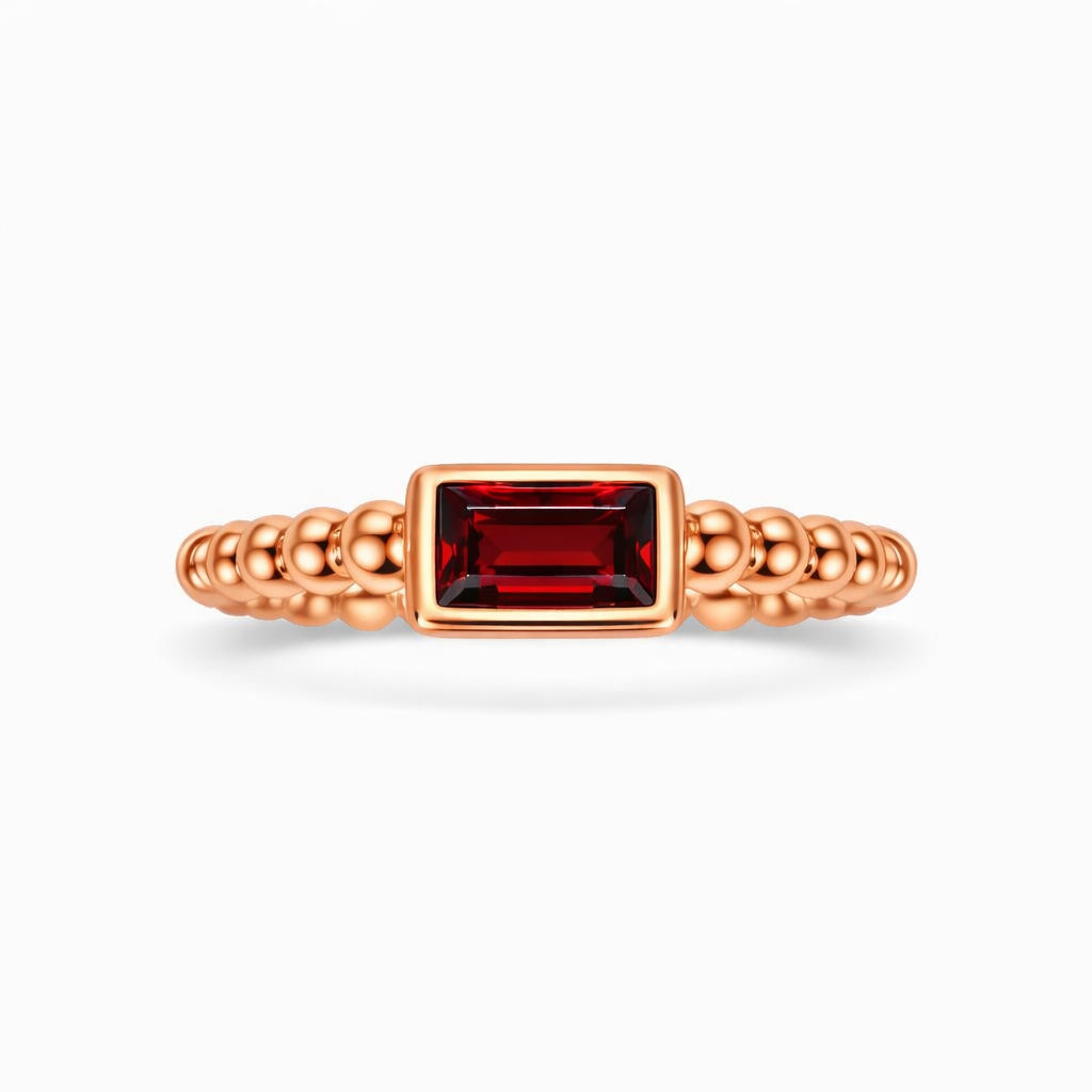 RG288 Rosegold garnet Ring ZELVAX