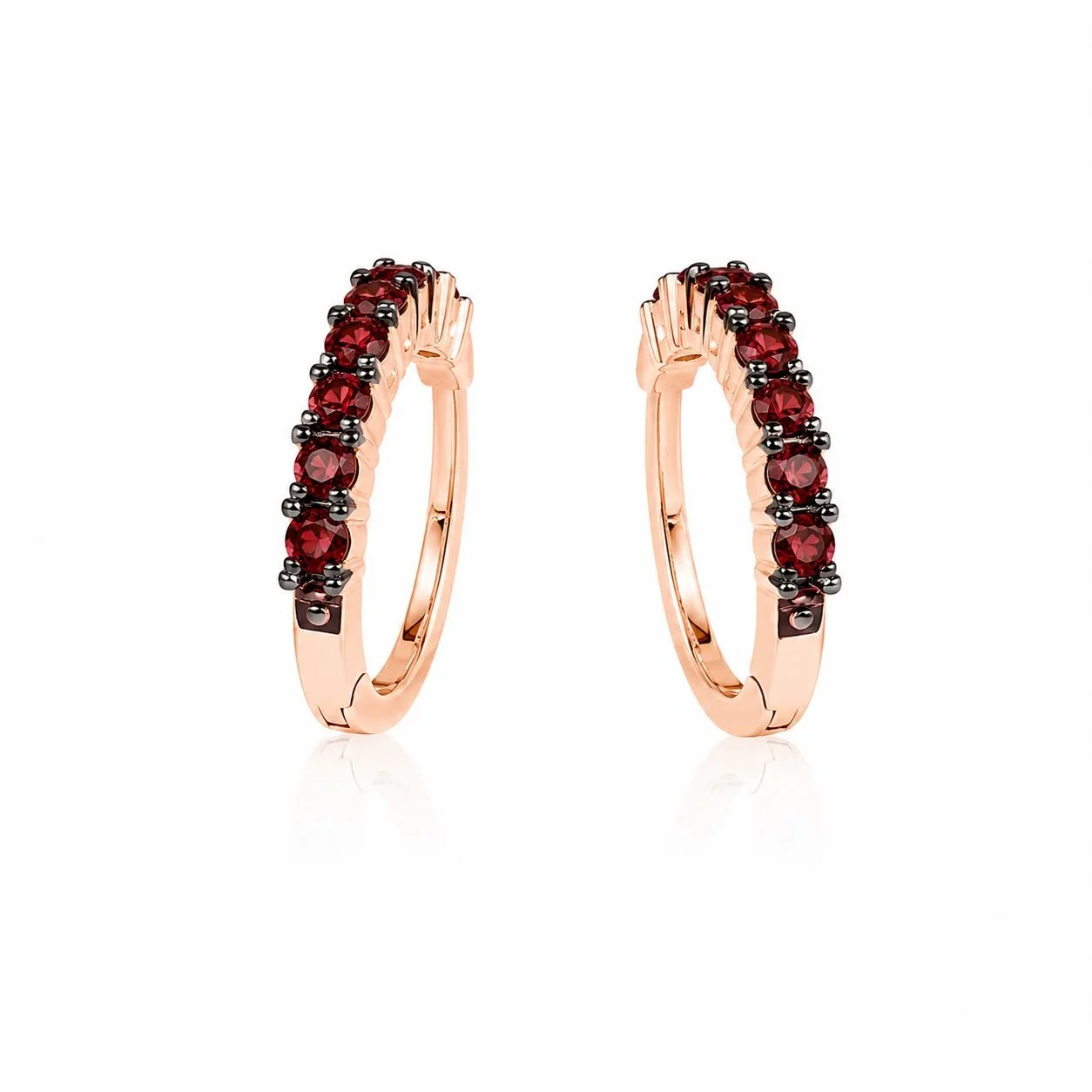 RG126 Rosegold garnet Earring LIRO