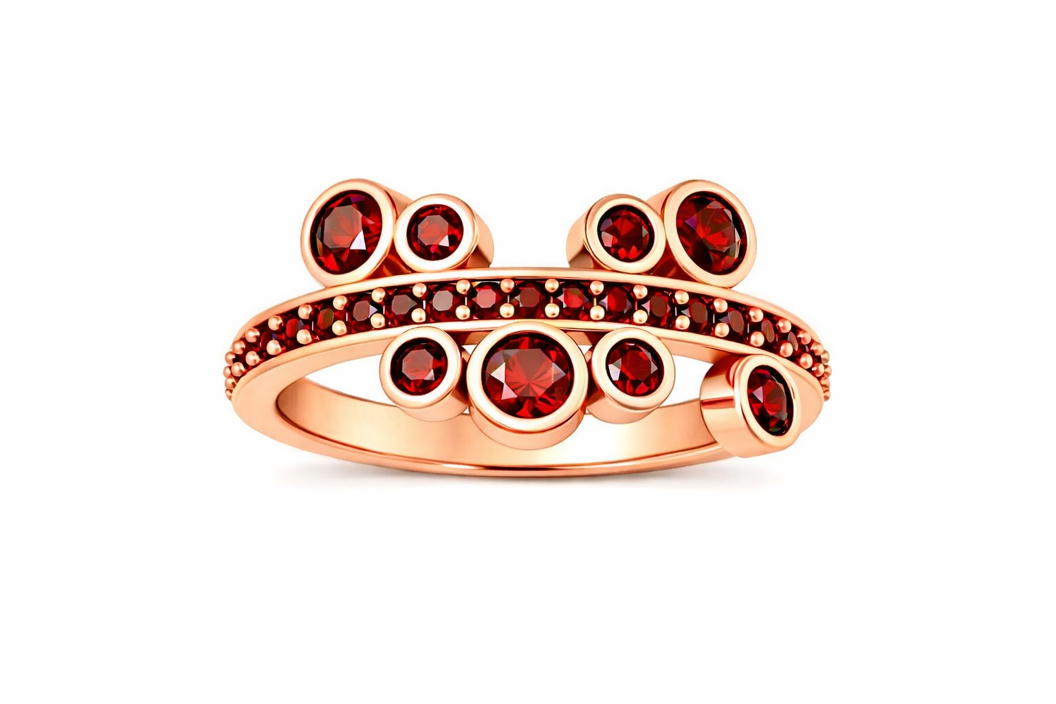 RG369 Rosegold garnet Ring BARVON