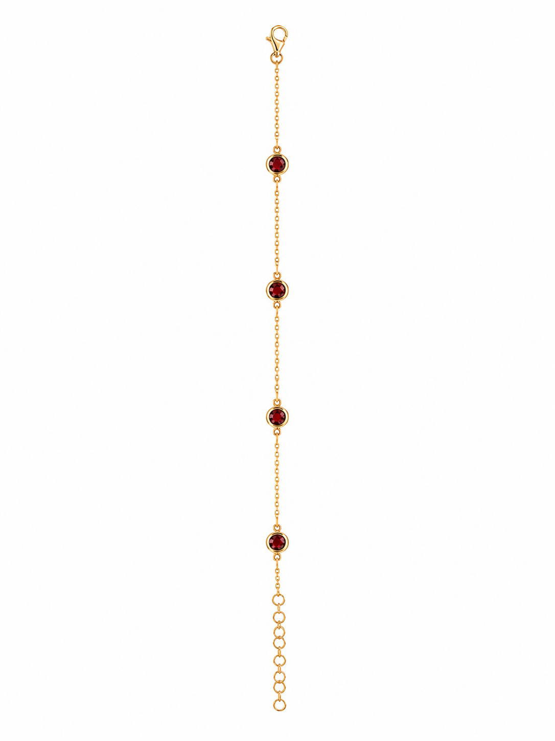 RG 317 Gold garnet Bracelet 14 ct CALVORIX