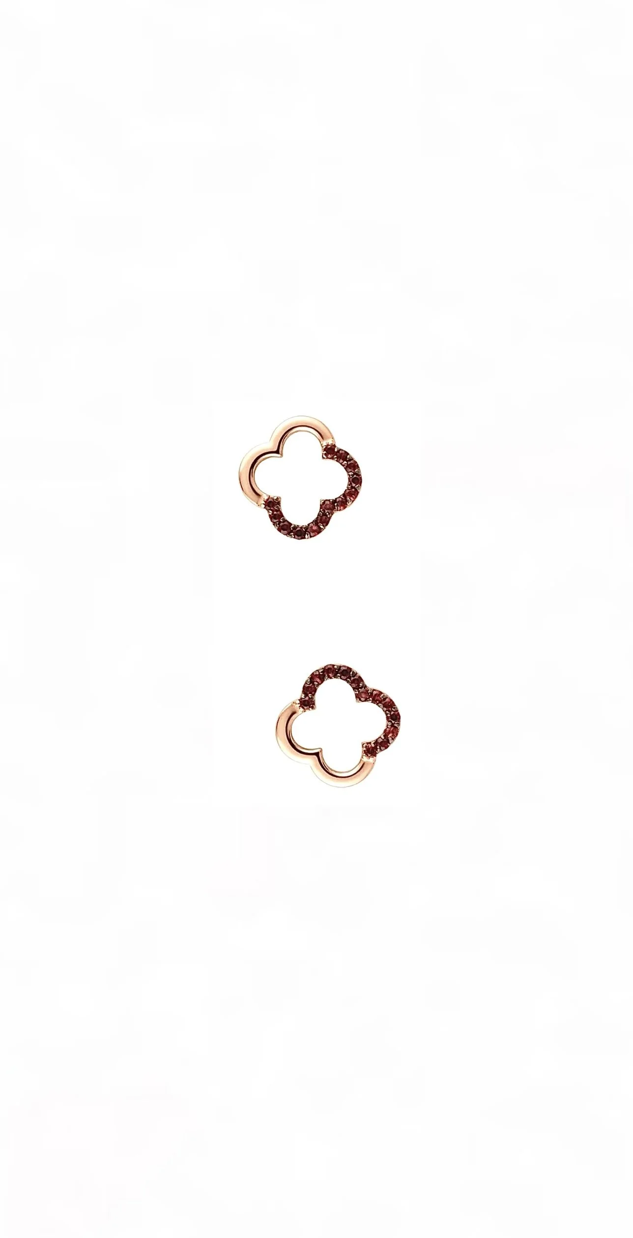RG 96 Rosegold garnet Earring 14 ct VINO