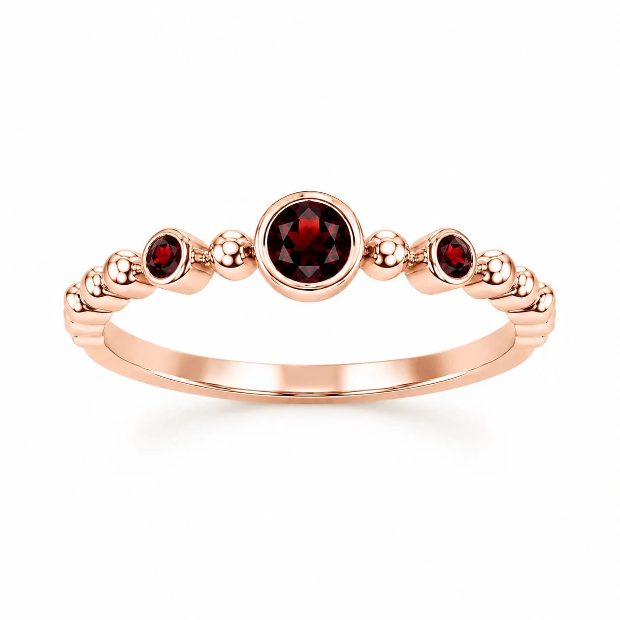 RG130 Rosegold garnet Ring VINOE