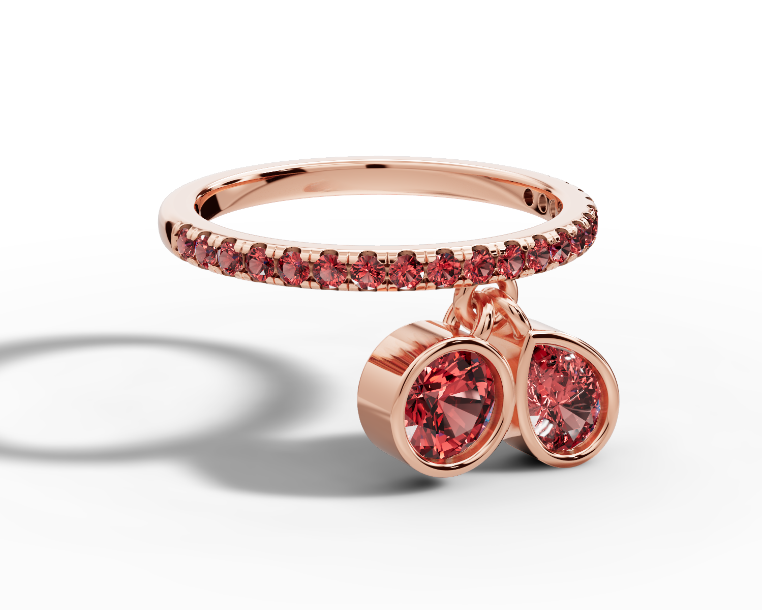 RG416 Rosegold garnet Ring CARENT