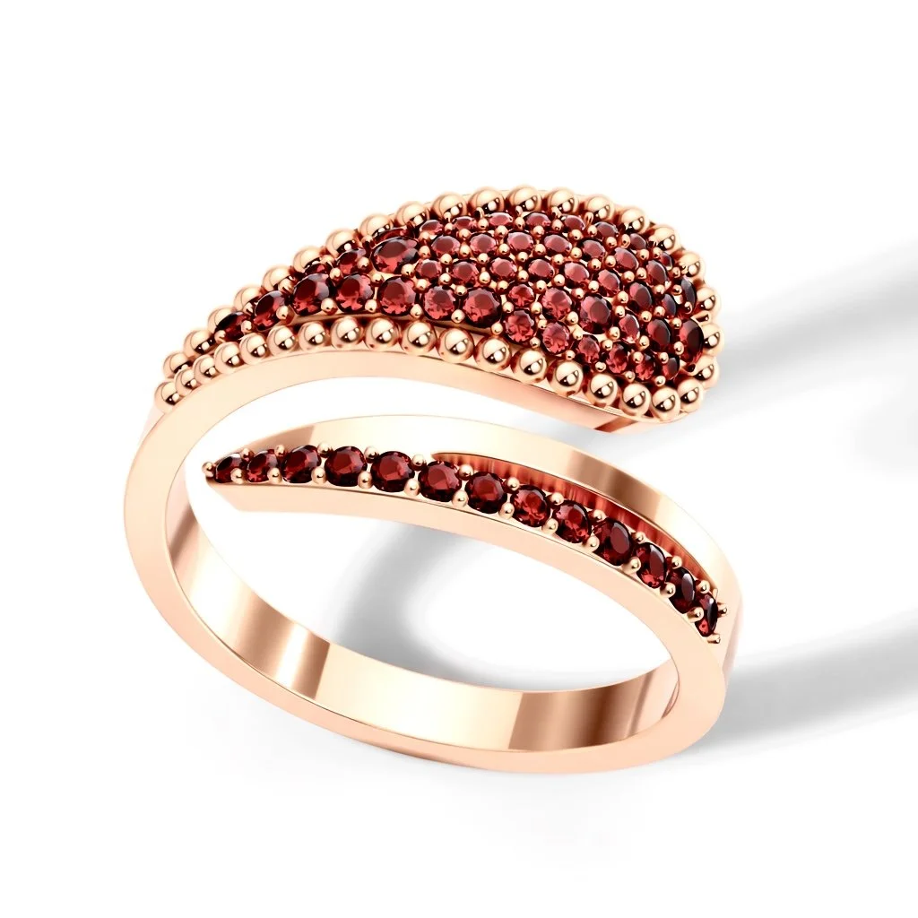 RG375 Rosegold garnet Ring SELVON