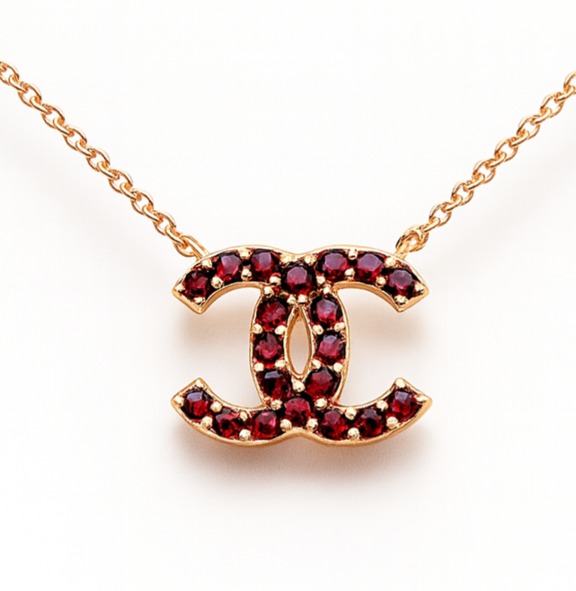 RG78 Rosegold garnet Necklace NORE