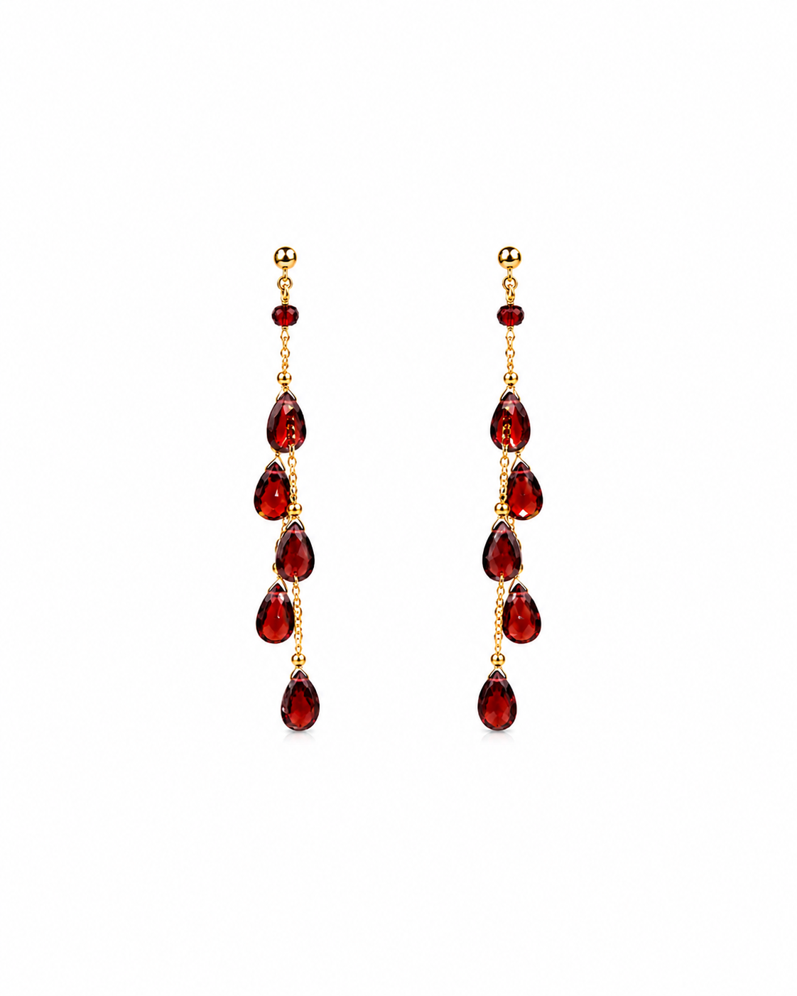 RG234 Gold garnet Unique Earring KIREXA