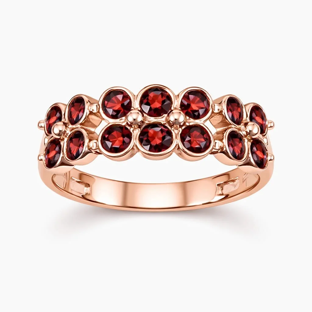 RG188 Rosegold garnet Ring LIORA