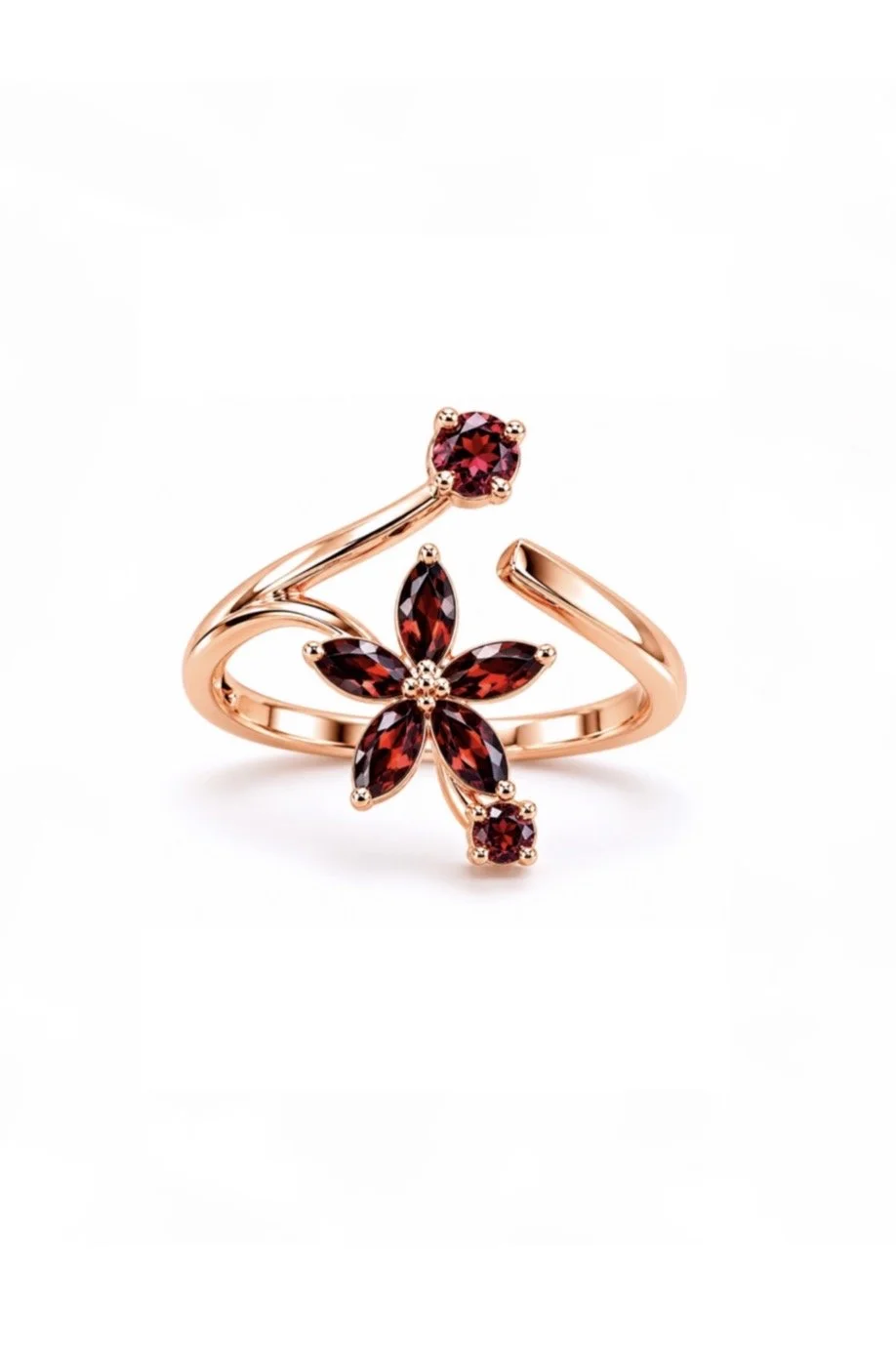 RG 69 Rosegold garnet Ring 14 ct ANIRA