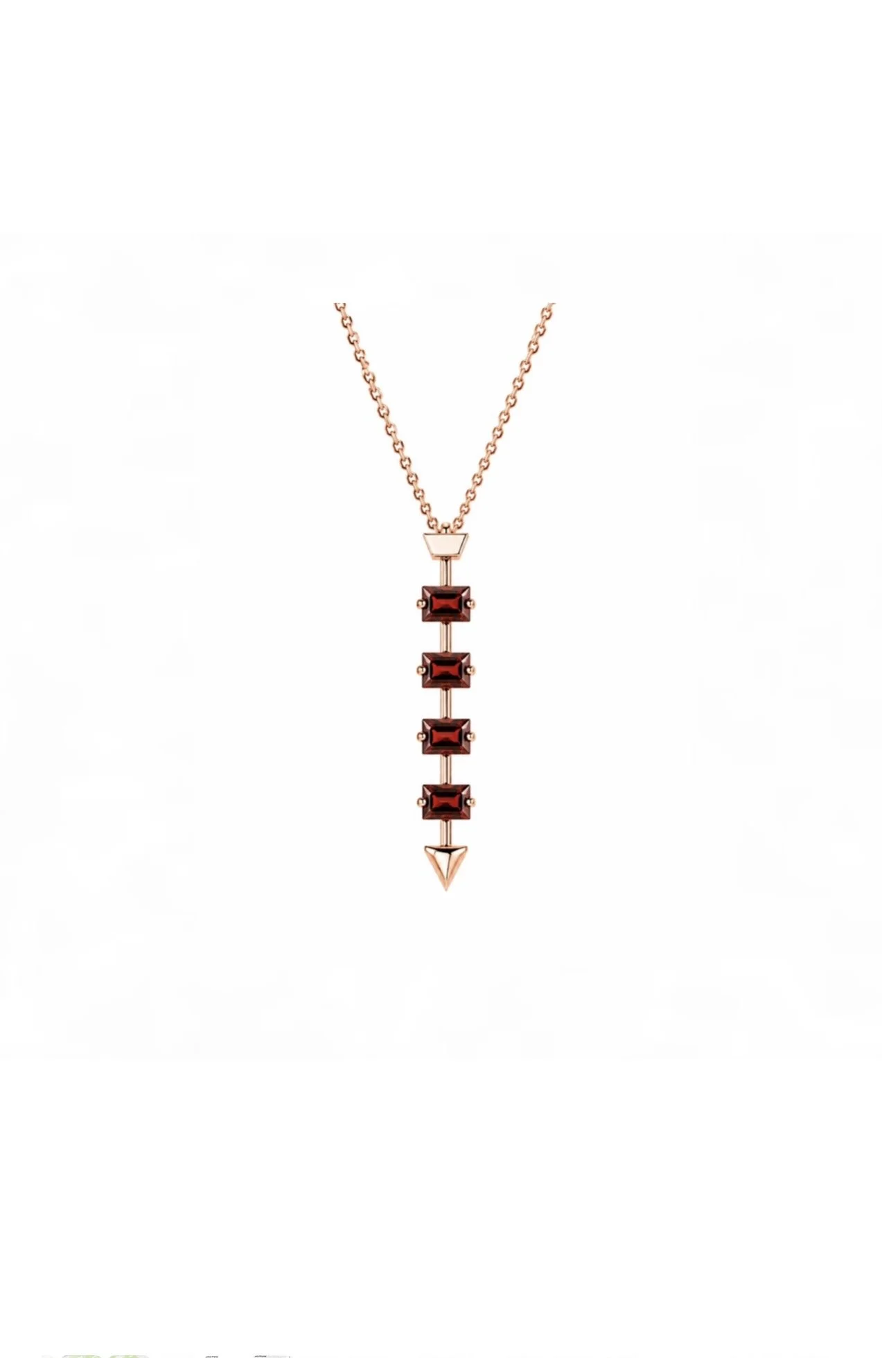 RG77 Rosegold garnet Necklace ARDE
