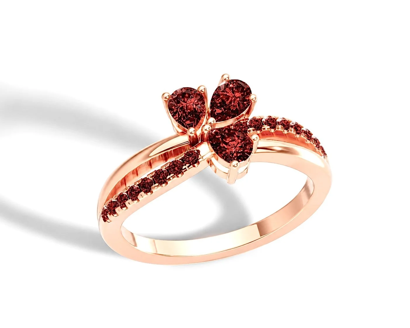 RG366 Rosegold garnet Ring FELMIR