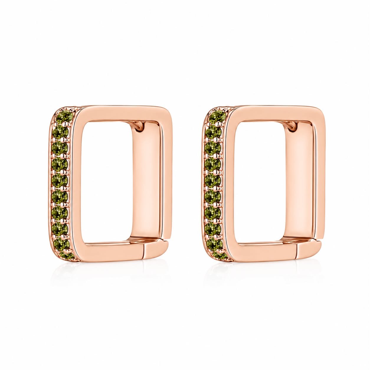 RG 119 Rosegold garnet Earring 14 ct LUNE