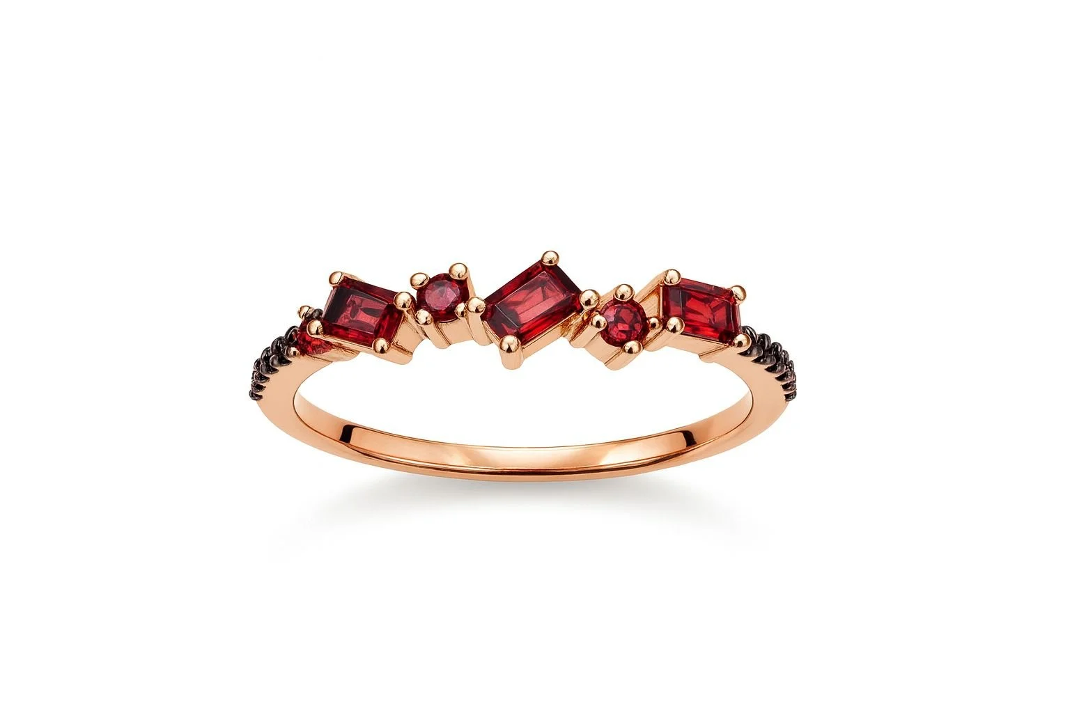 RG 81 Rosegold garnet Ring 14 ct ORIN