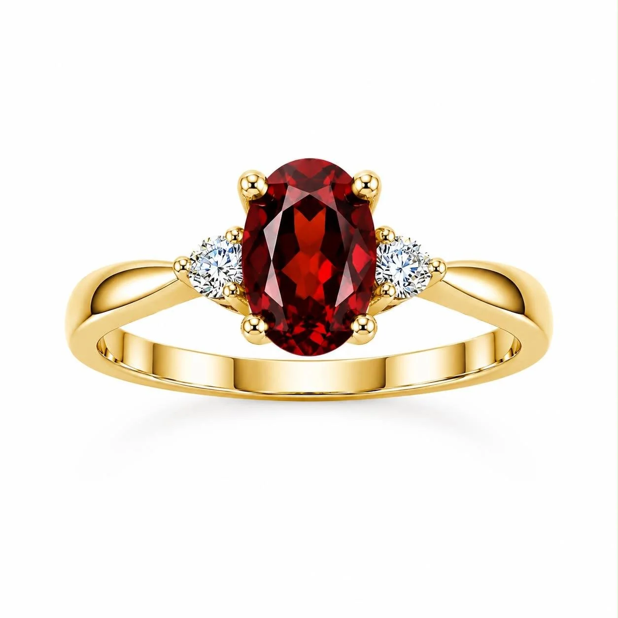 RG165 Gold garnet Dia Ring ARVEX