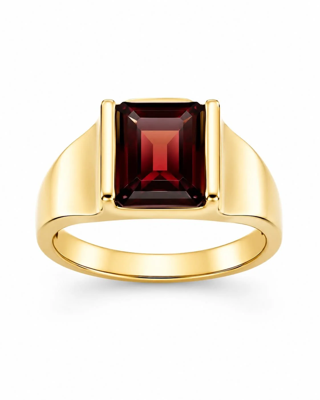 RG 141 Gold garnet Uni Ring 14ct XIRA